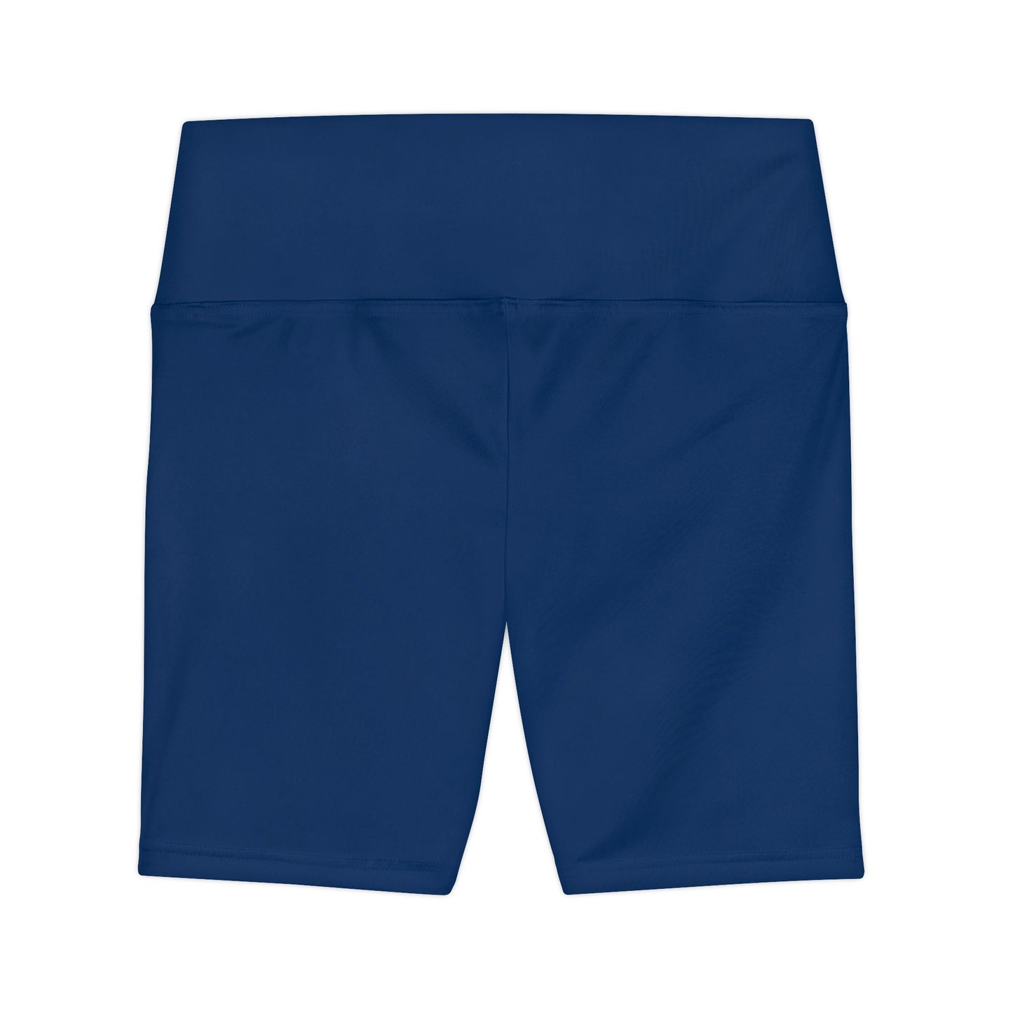 Oxford Navy Women's Workout Shorts — Solid High-Waist Biker Shorts for Exercise & Everyday Wear