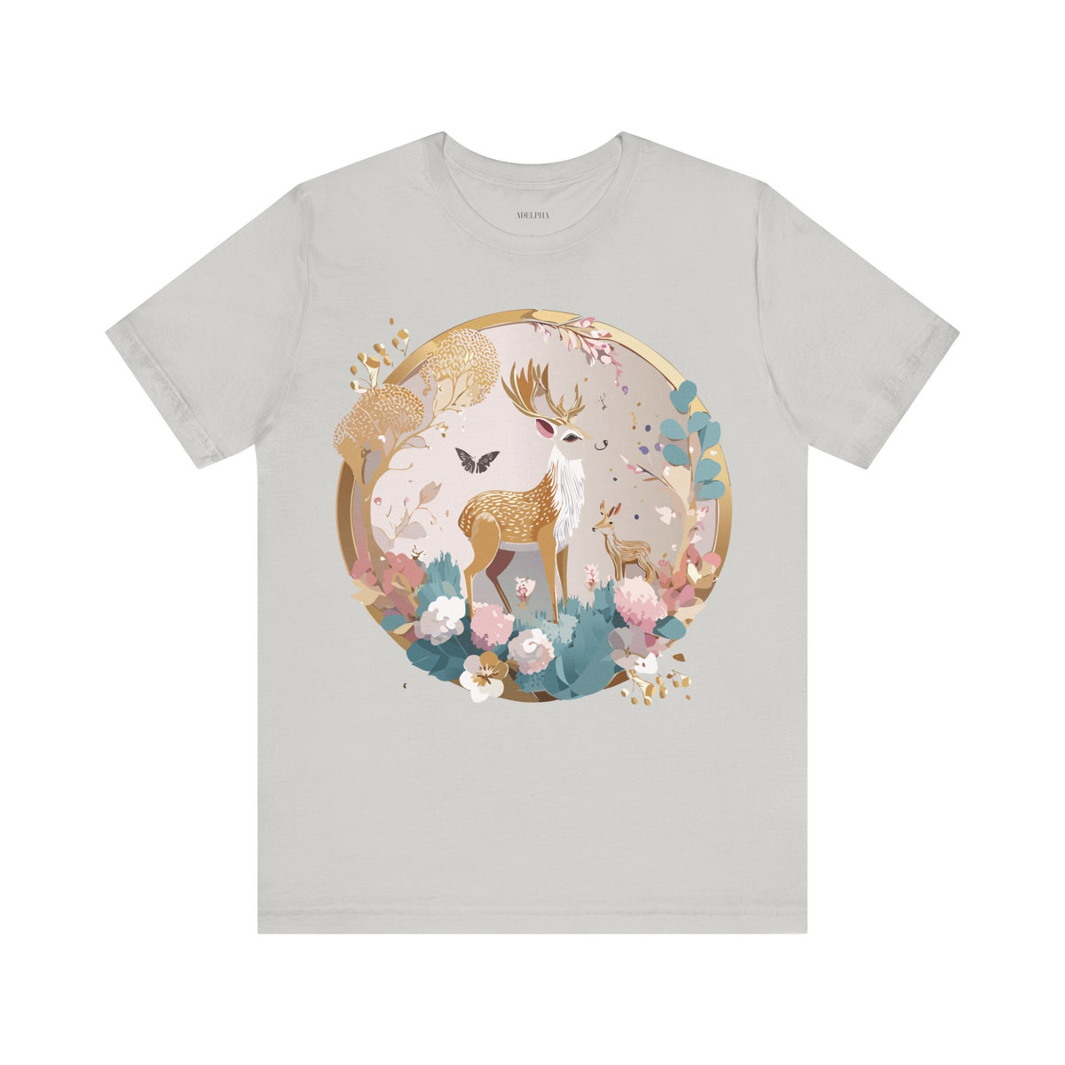 Medallion Graphic Unisex Cotton Bella+Canvas Tee with Floral Art Design n147