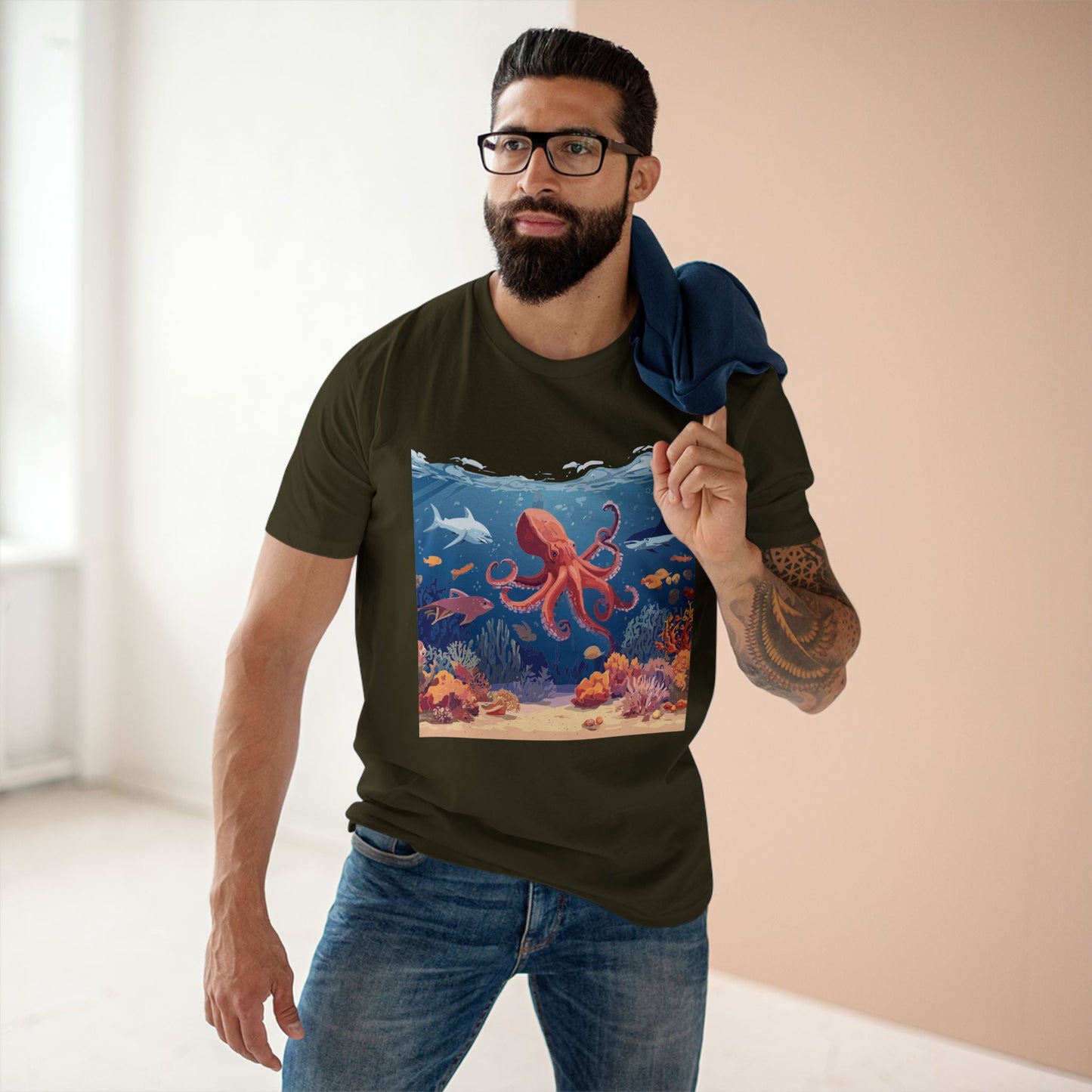 Ocean Shirt Ocean Pacific OP 18 Unisex Premium Cotton Art Tee With Original Art Design Retro2Nova