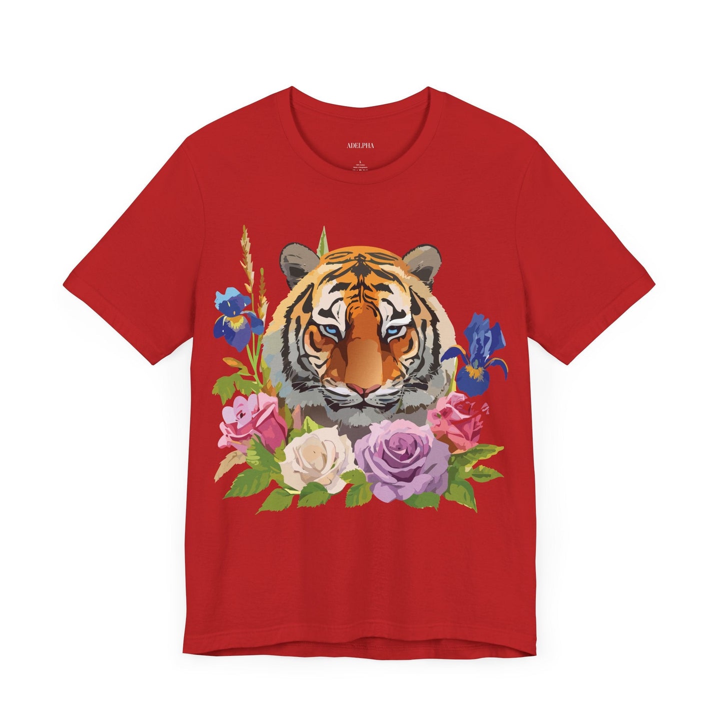 Tiger Graphic Tee Unisex Short Sleeve Tee With Vintage Inspired Artwork By Adelpha