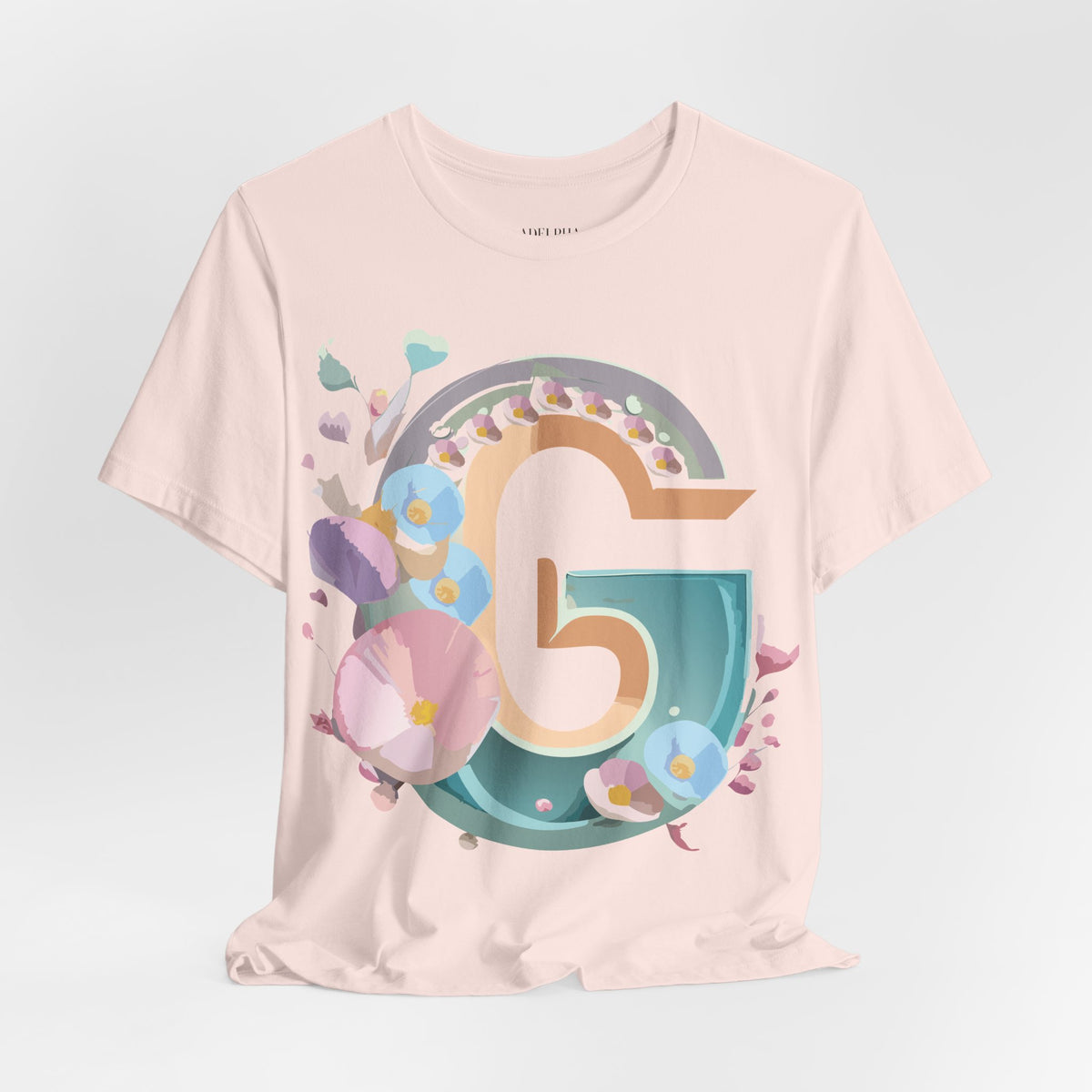 Letter G Graphic Unisex Cotton Bella+Canvas Tee with Art Letter Design