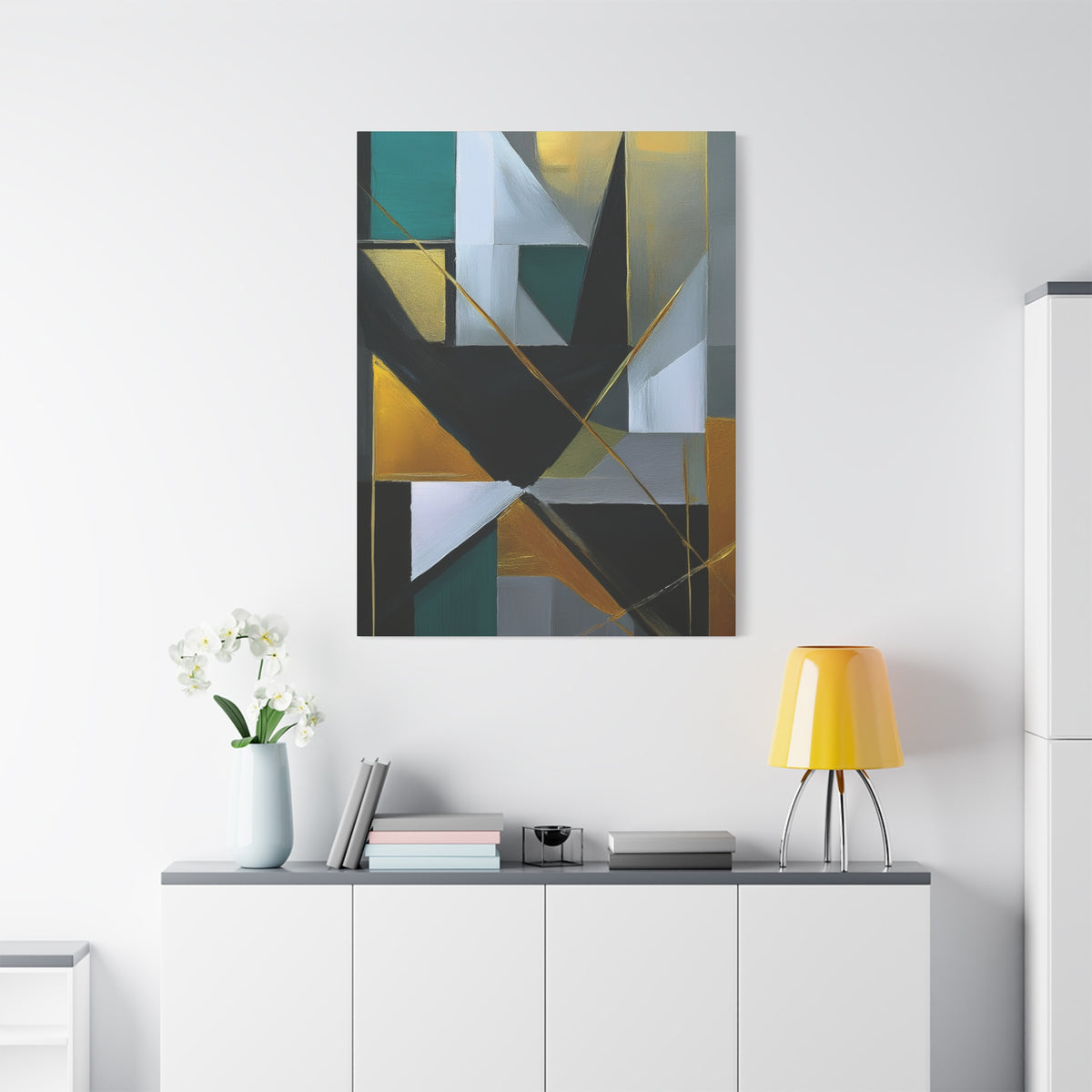 Abstract Geometric Painting Print Canvas 20x24,20x30,24x30 24x32,24x36,30x40 32x48,36x48,40x60 Pine-Wood Inner Frame ABS-77