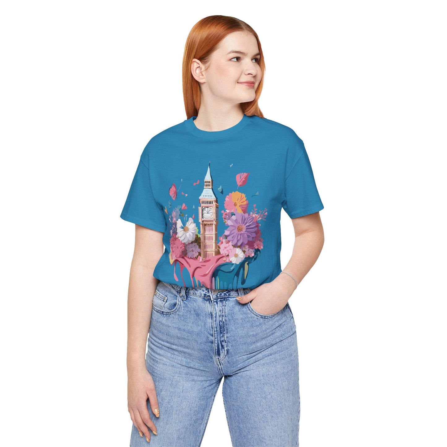 Adelpha London Tourist Shirt Unisex Graphic Tee Vintage Inspired Art Jersey Short Sleeve