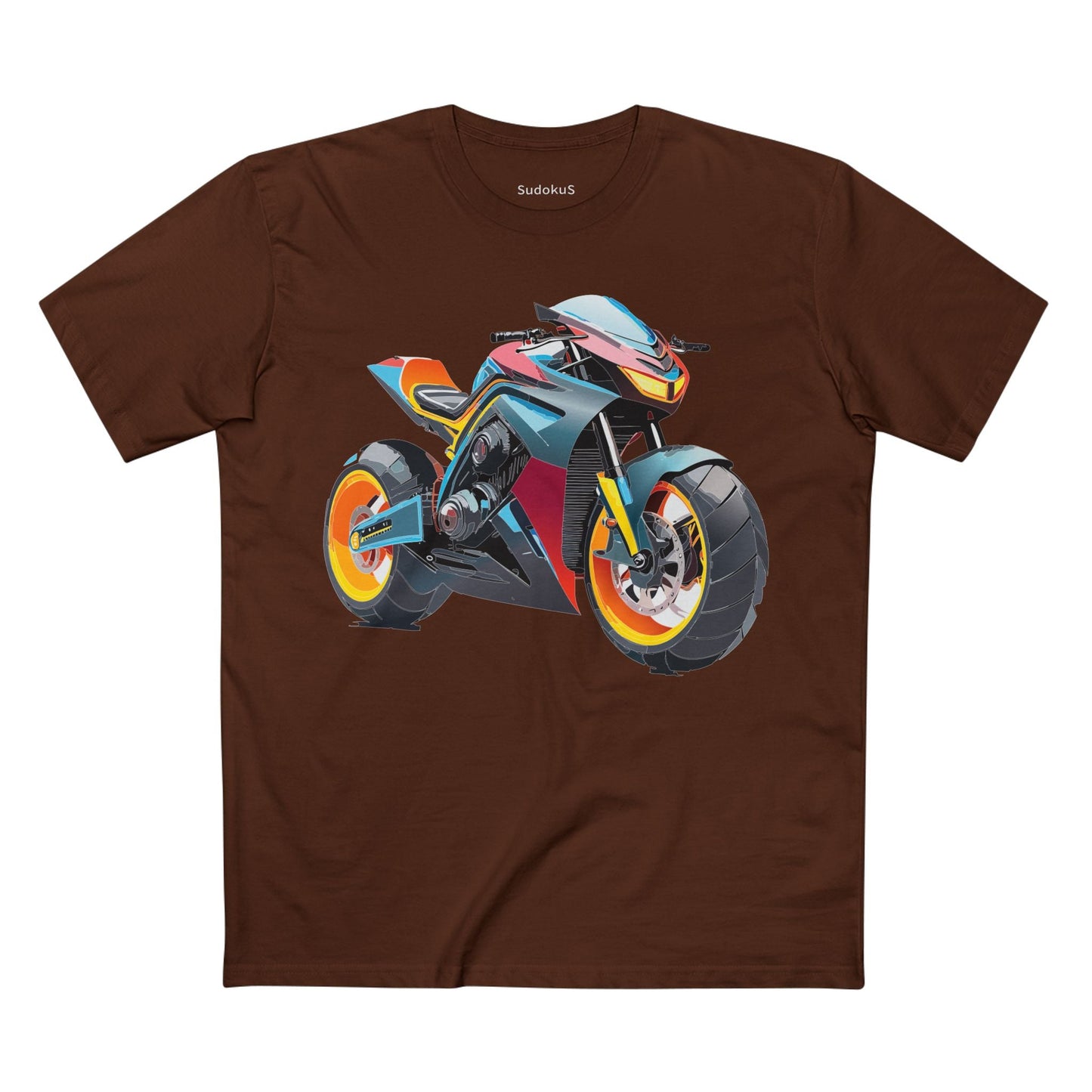 Moto Bike Graphic Unisex 100 Cotton Staple Tee 33