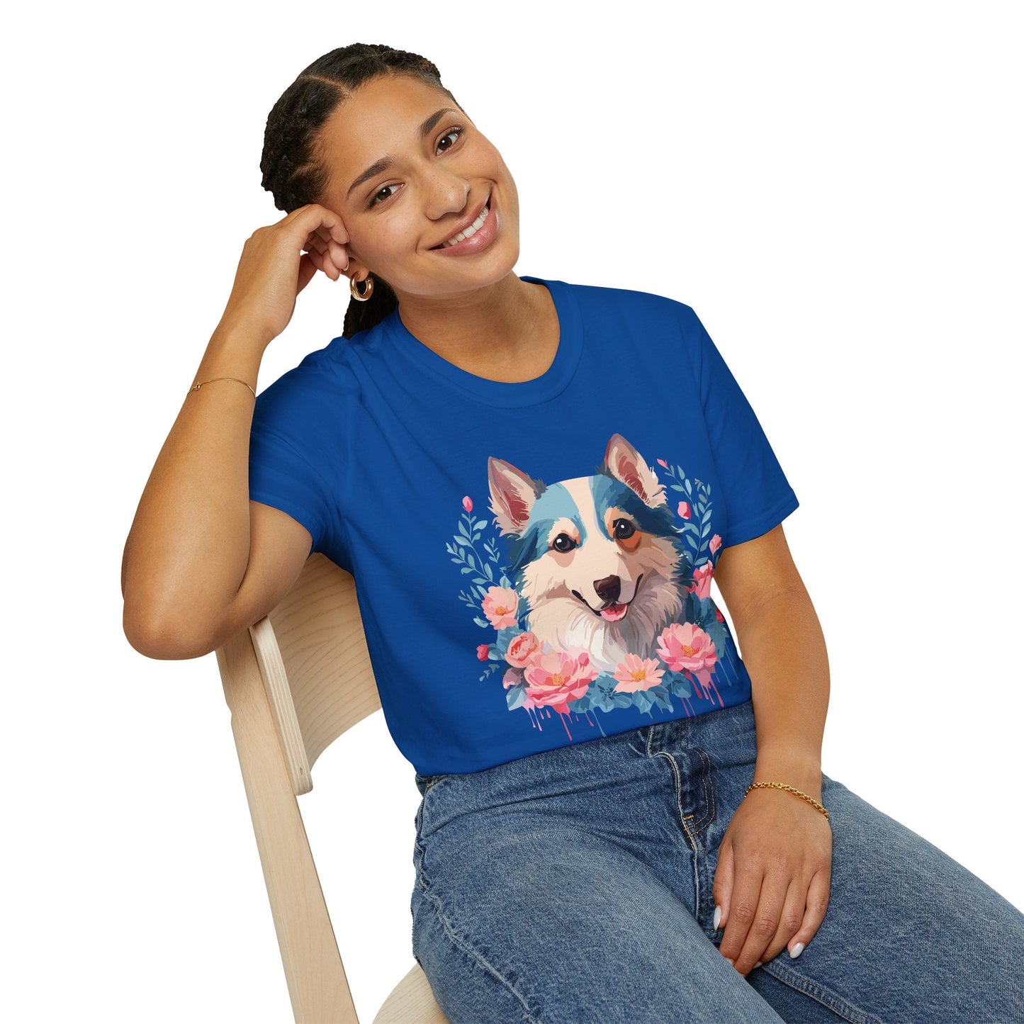 Dog Shirt Unisex Animal Tee Softstyle Cotton Lightweight Breathable