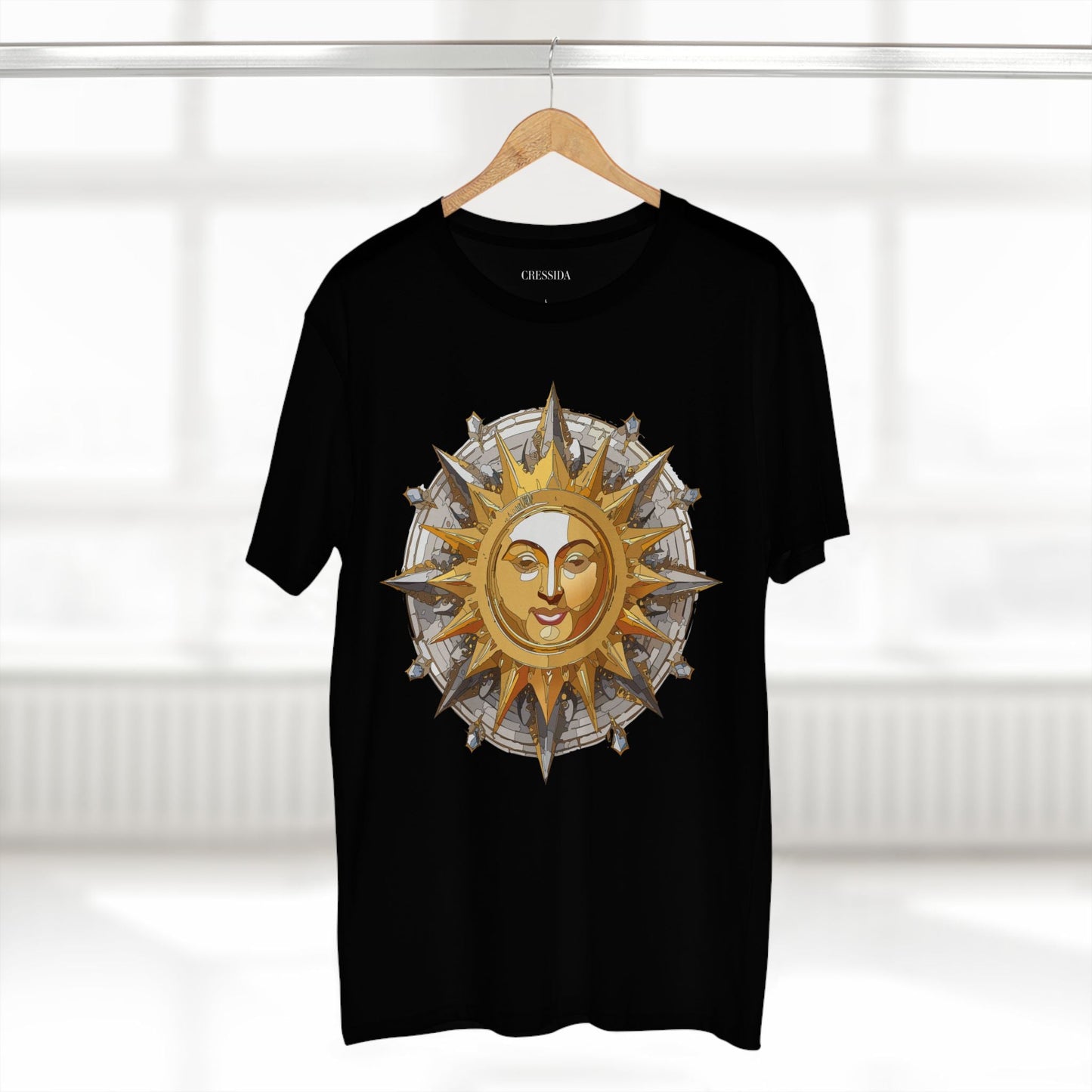 Gold Sun Graphic Unisex 100 Cotton T-Shirt with Golden Art Design 12