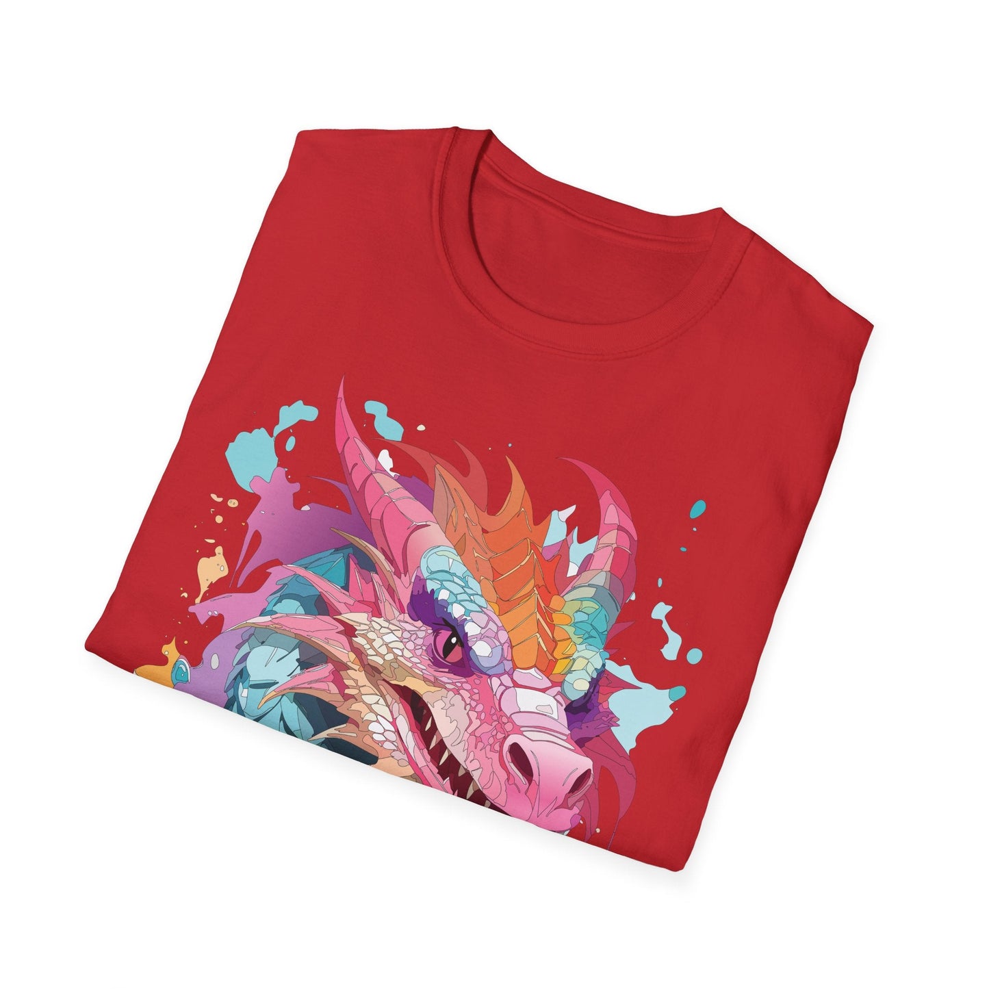 Dragon Graphic Unisex Cotton Softstyle Art Design Tee With Animals 27