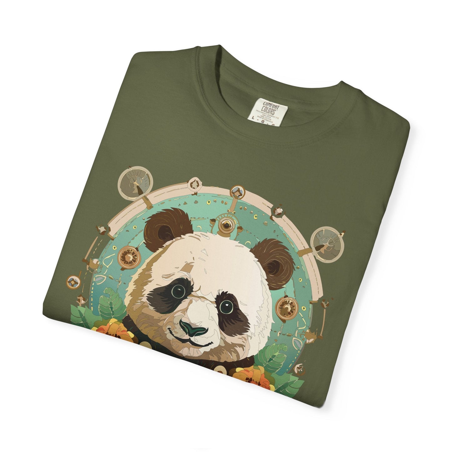 Panda Portrait Graphic T-Shirt Unisex Cotton Floral Animal Art Tee p3