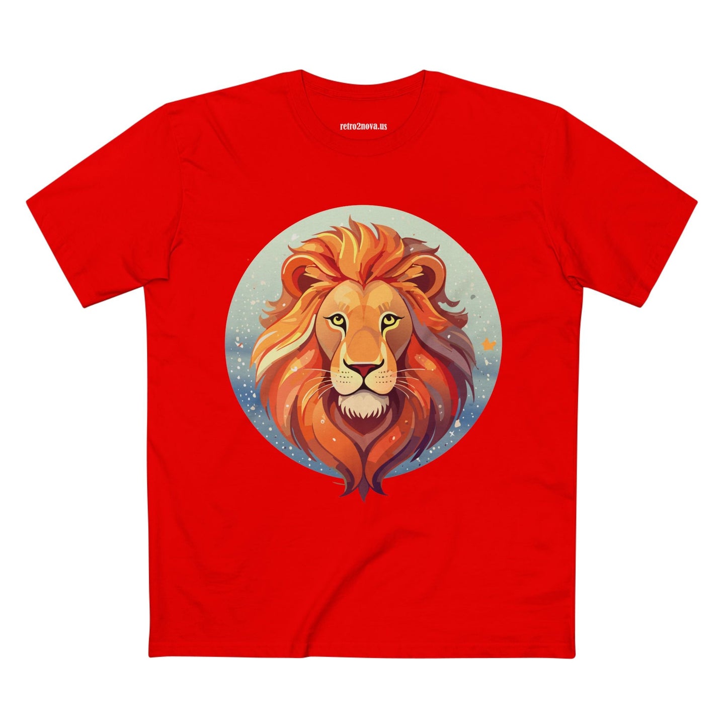 Lion Art Shirt Unisex Premium Cotton Tee With Original Art Design From Retro2Nova Art Collection Worldwide