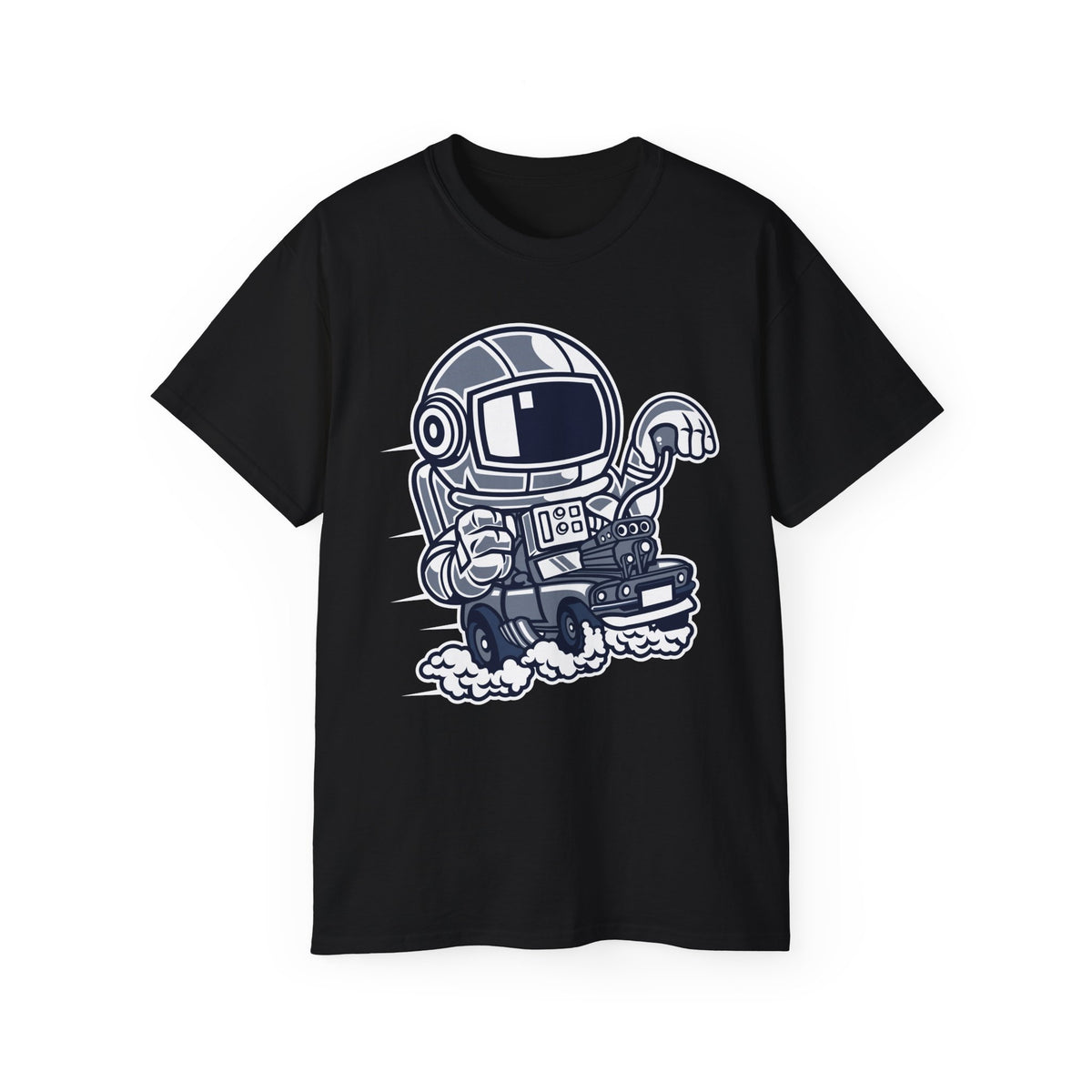 Astronaut Cartoon Graphic Tee Unisex 100 Cotton Gildan T-Shirt 4