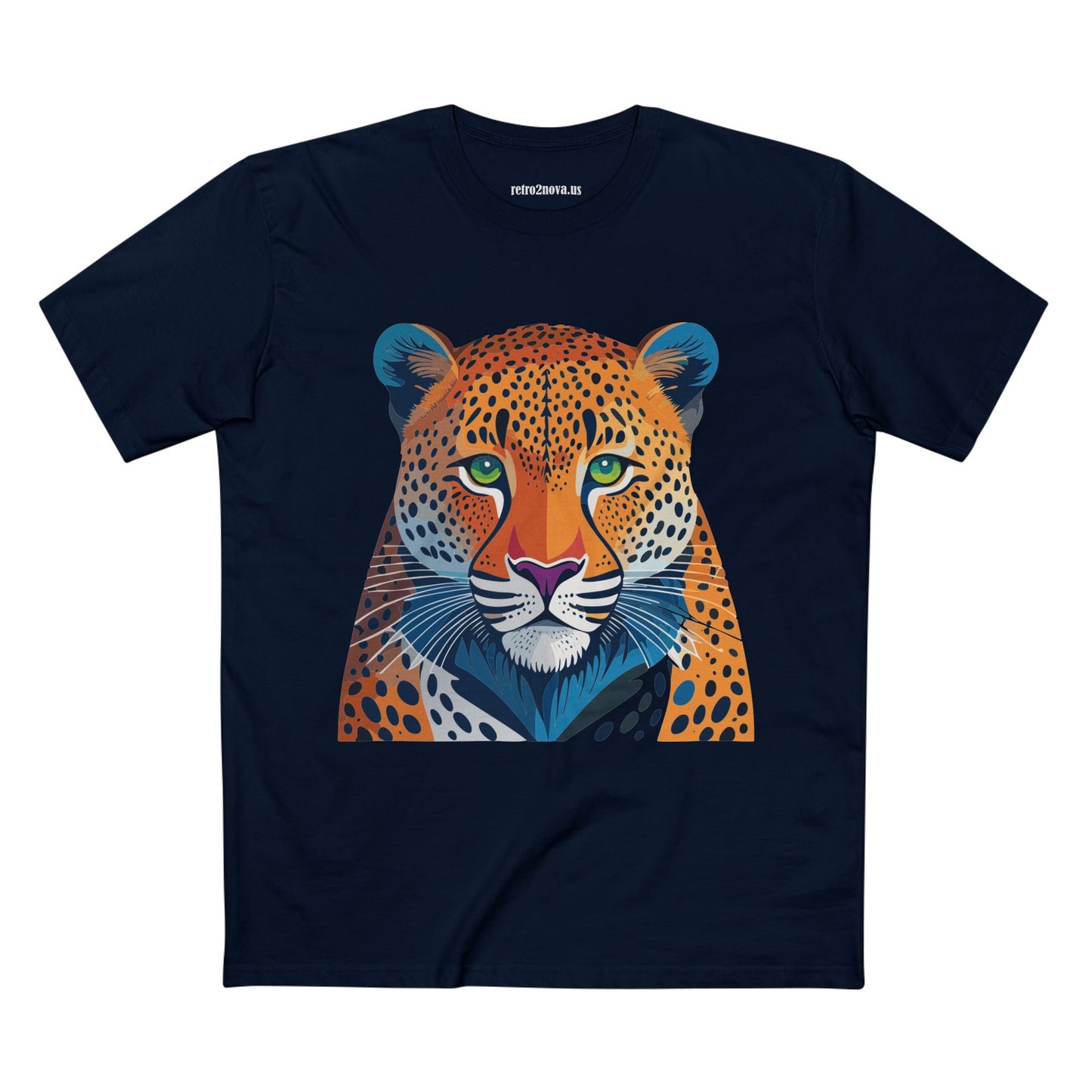 Unisex Cheetah Shirt Premium Cotton Tee With Original Art Design From Retro2Nova Art Collection For Everyday Comfort