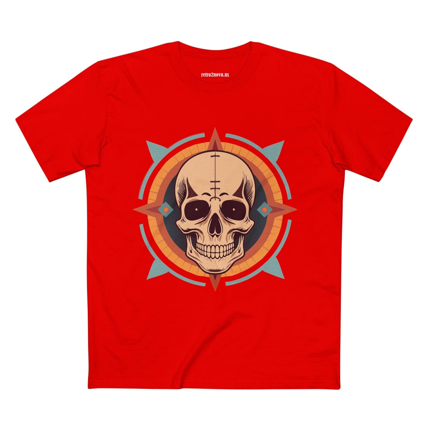 Skull Shirt Unisex Premium Cotton Tee With Original Art Design From Retro2Nova Collection