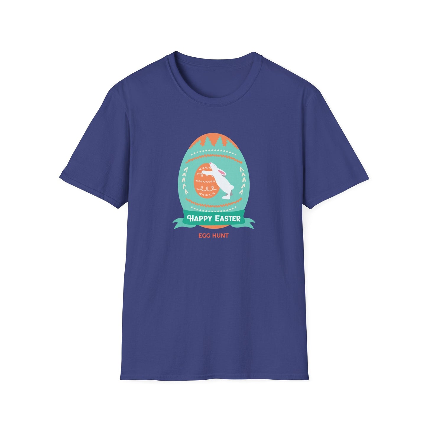 Easter Egg T Shirt Unisex Softstyle Tee With Easter Signature Design 100 Percent Ring Spun Cotton