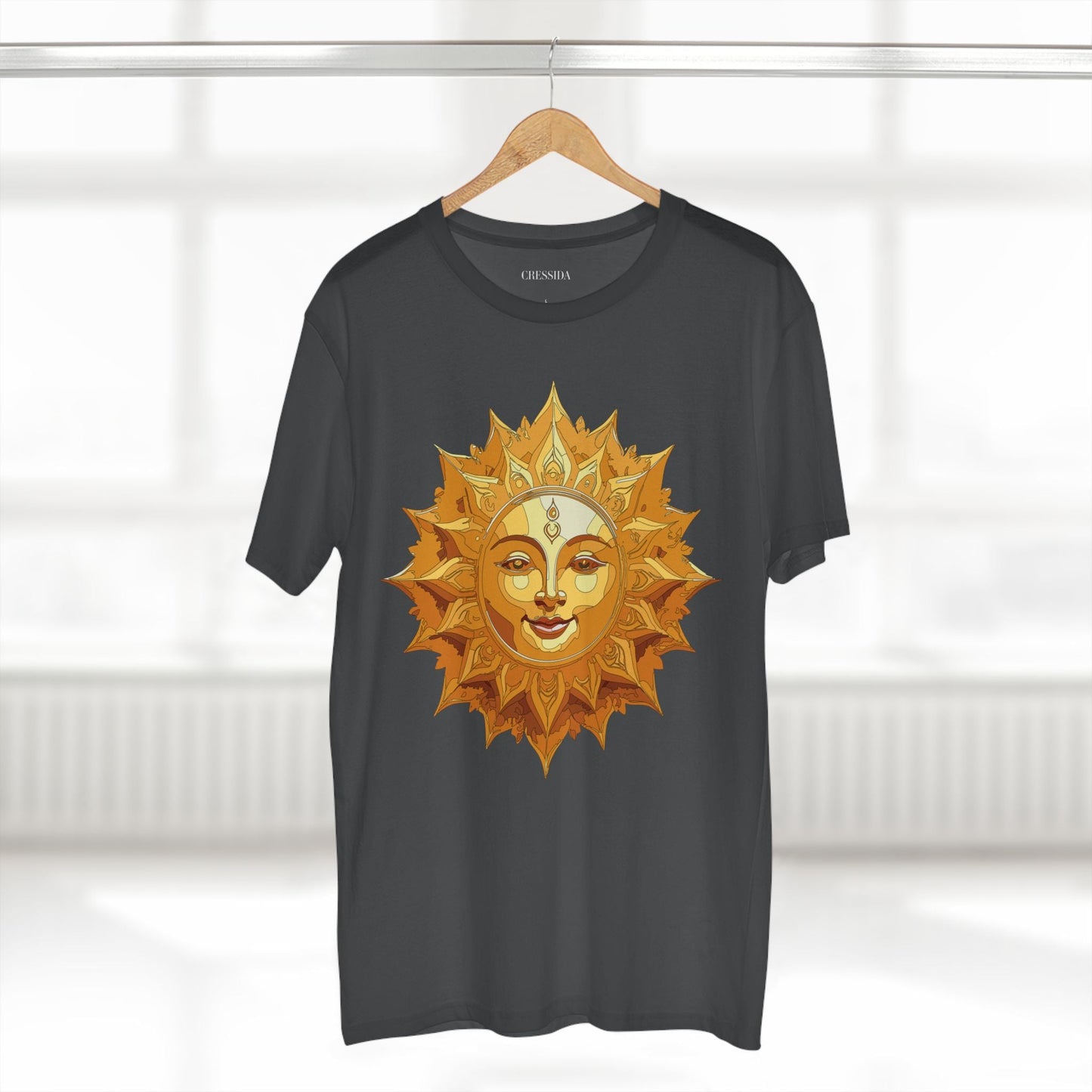 Gold Sun Graphic Unisex 100 Cotton T-Shirt with Golden Art Design 21