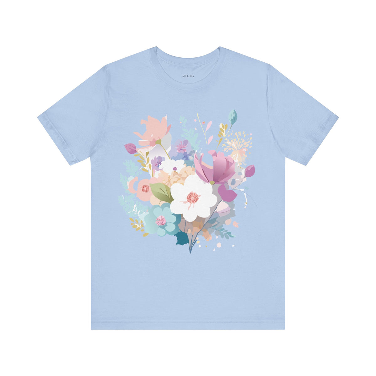 Floral Graphic Tee Shirt - Bella+Canvas Unisex 100 Cotton 42