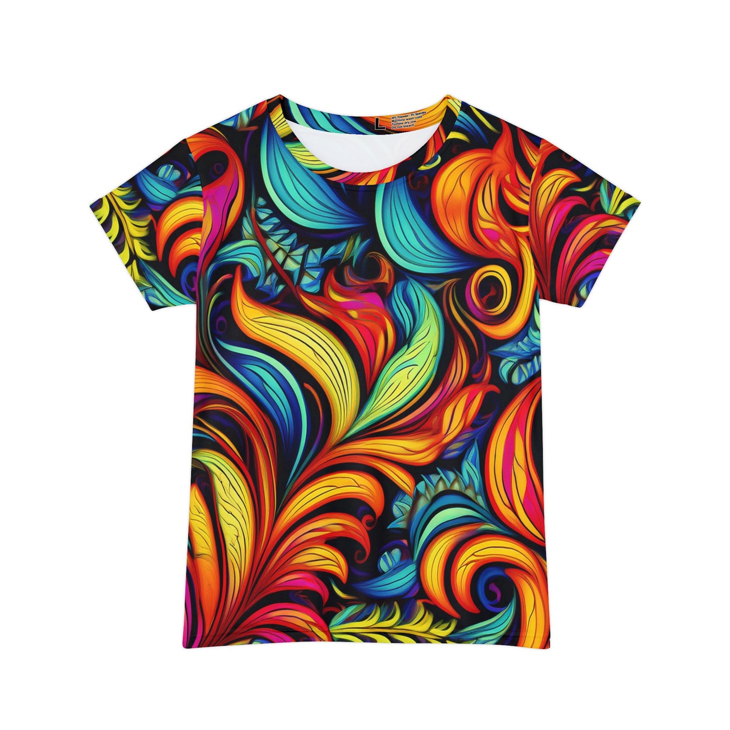 Women Poly Span T-Shirt with Floral Print