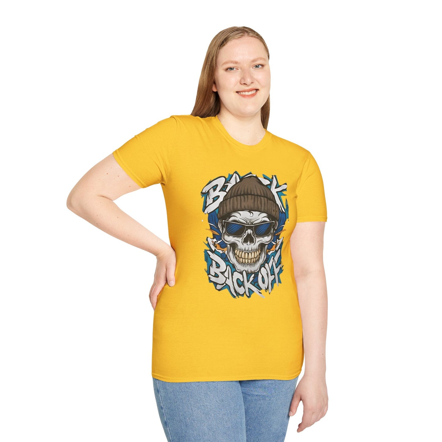 Gildan Softstyle Skull Tee Shirt Unisex Skeleton Design 100 Percent Cotton Graphic Tee