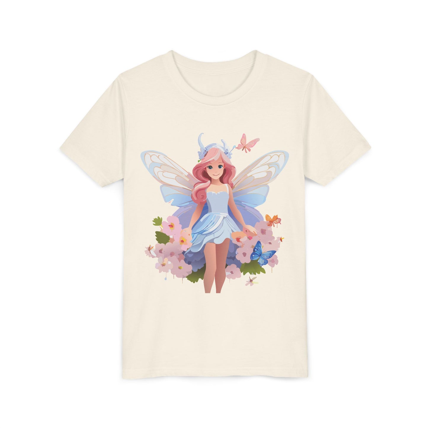 Enchanting Fairy Floral Youth Short Sleeve Tee - Perfect for Spring Celebrations (9-14)