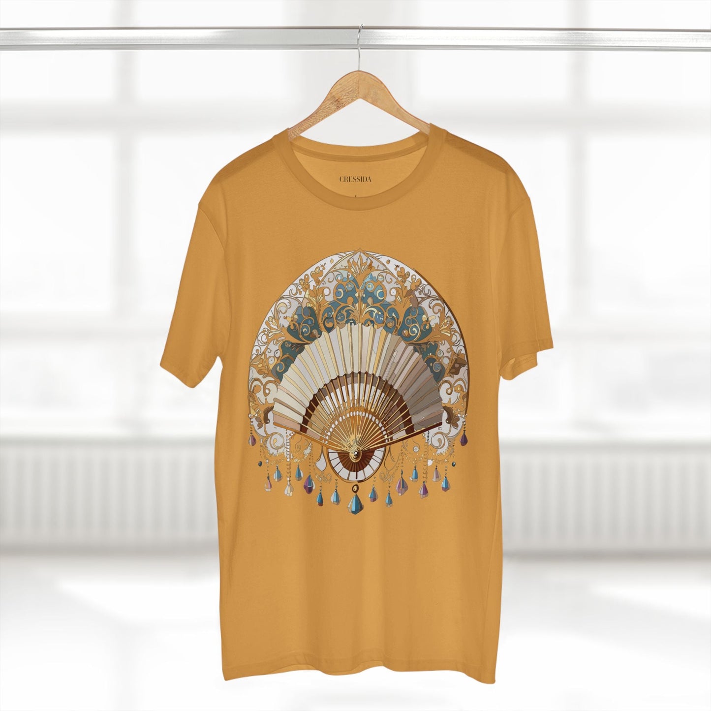 Antique Fan Graphic Design T-Shirt Unisex 100 Cotton Floral Carnival Artwork Tee 23
