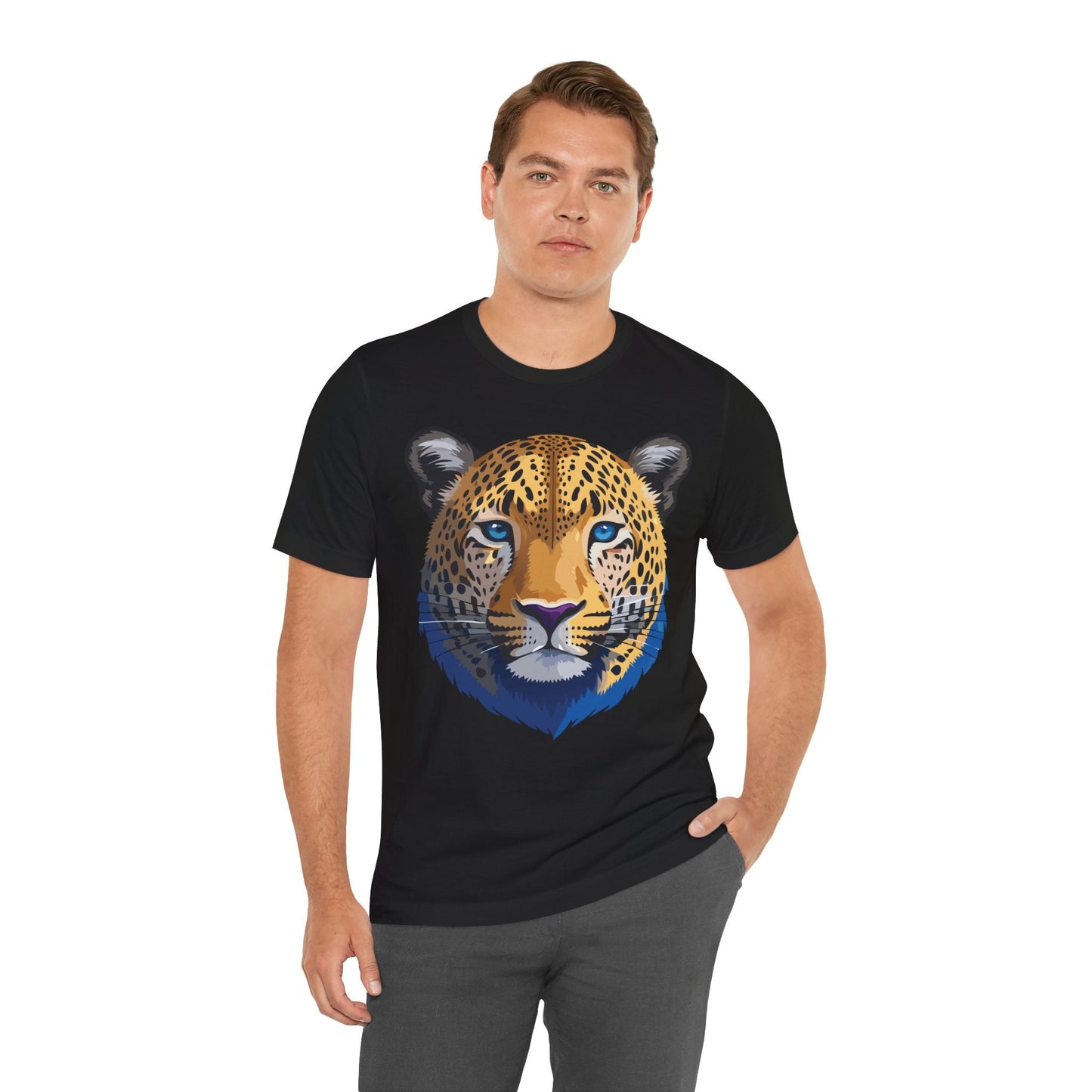 Unisex Animal Graphic Tee Shirt With Wildlife Art Design For Everyday Comfort Short Sleeve