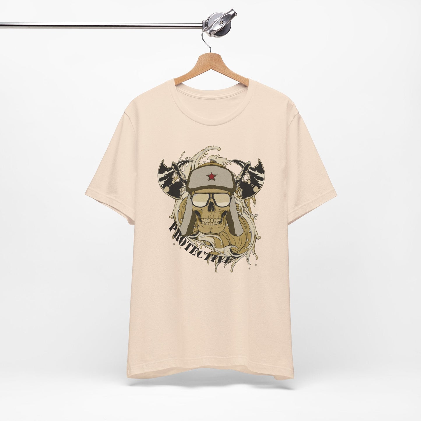 Viking Skull Graphic with Horned Helmet T-Shirt Captain Design Tee Art-41