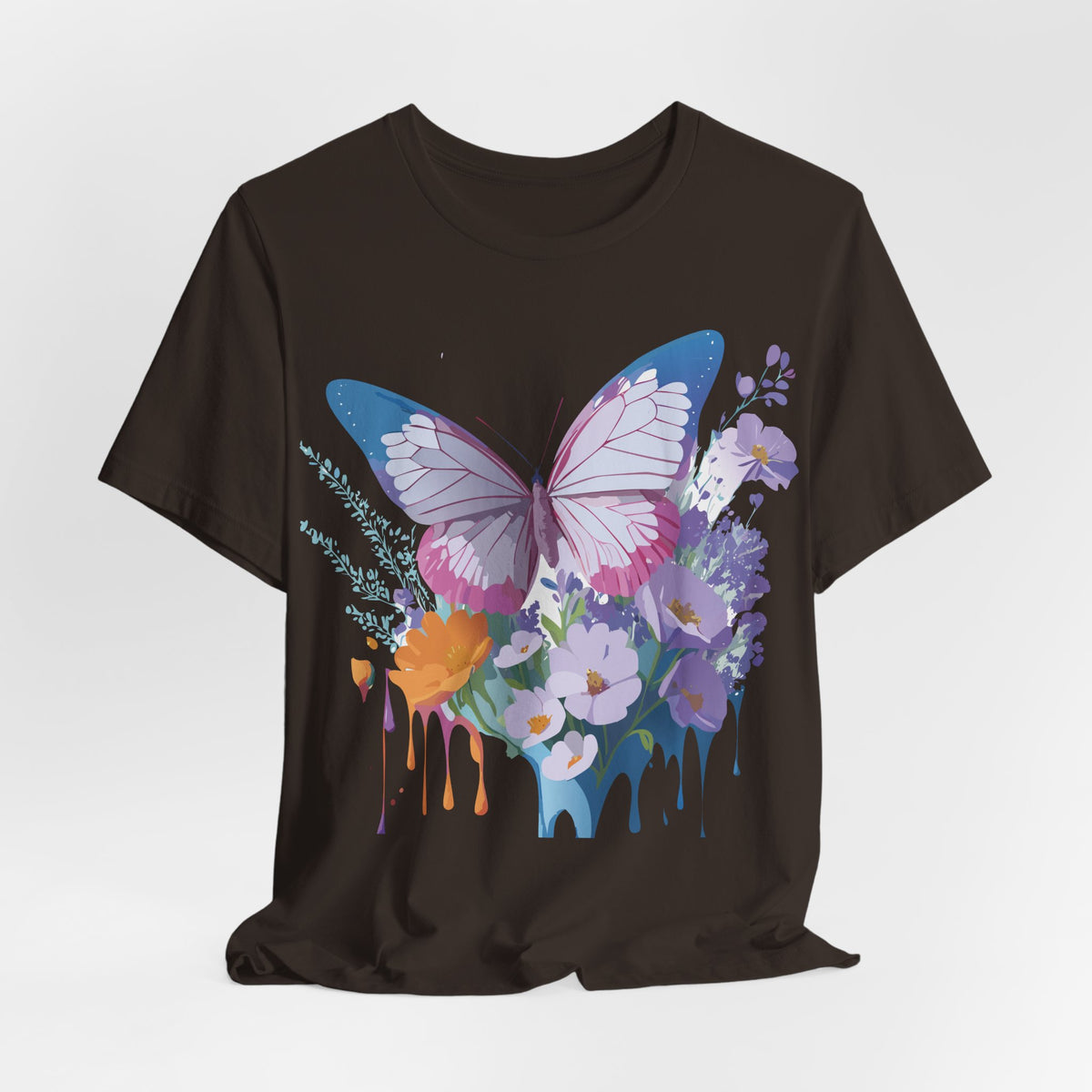 Butterfly Graphic Unisex Cotton Bella+Canvas Tee with Art Design n83