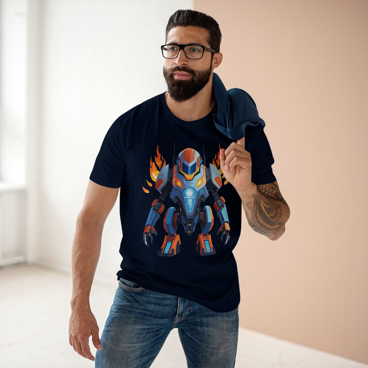 Cyborg Robot Graphic Unisex 100 Cotton Staple Tee 12
