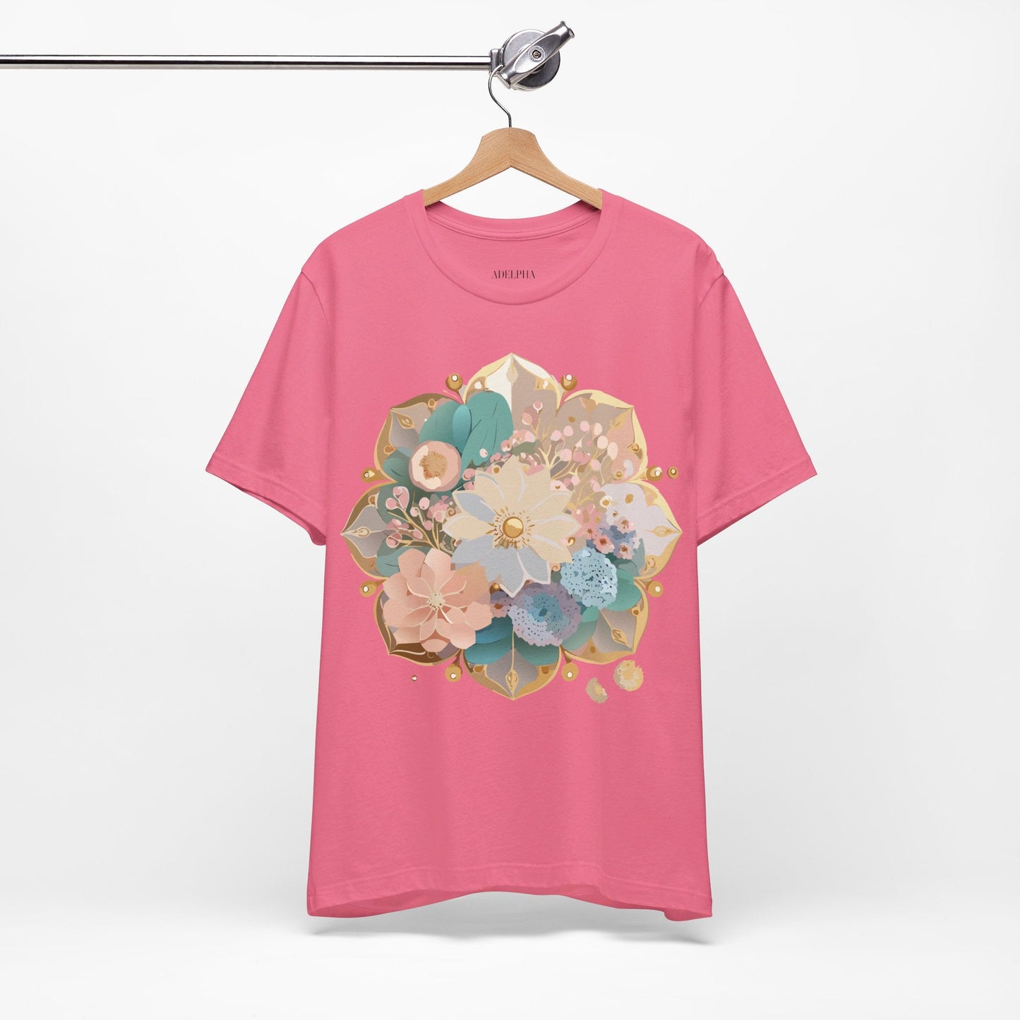 Mandala Shirt Graphic Tee Unisex Jersey Short Sleeve Adelpha Art Design Vintage Inspired Artwork