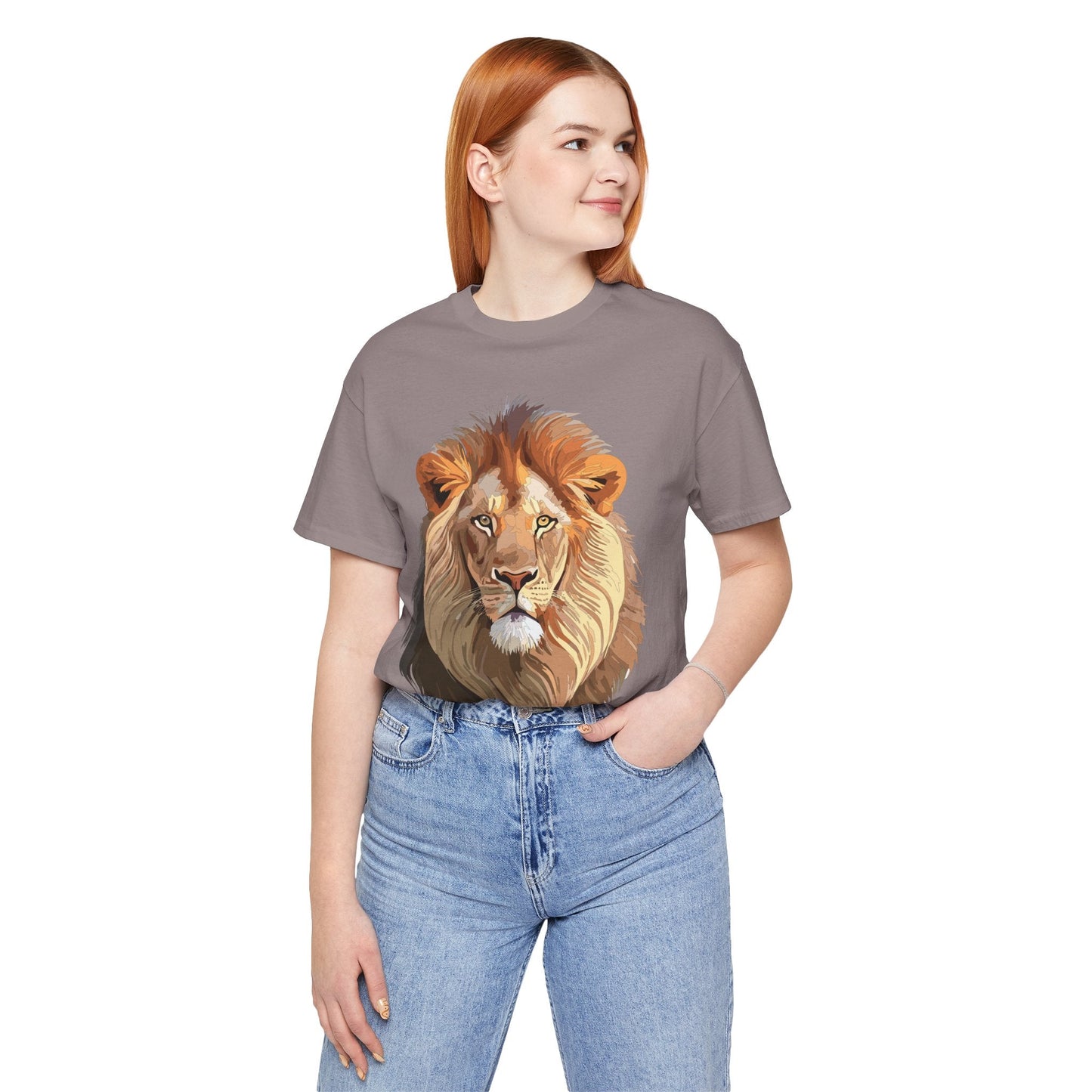 Unisex Animal Graphic Tee Shirt With Wild Animals Art Design For Everyday Wear Casual