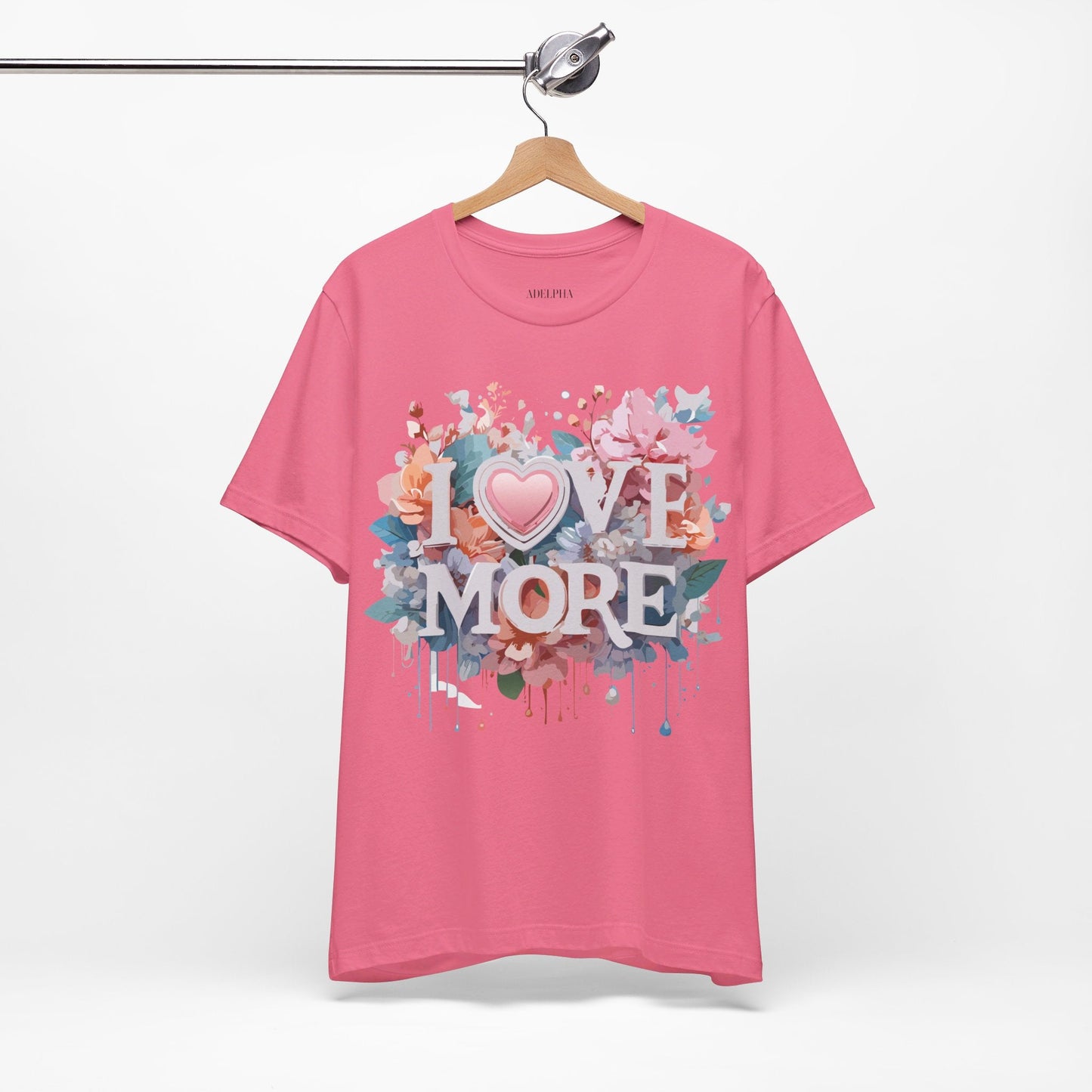 Valentine Day Graphic Unisex 100 Cotton Vintage Artwork with Love and Flower Design Tee 17