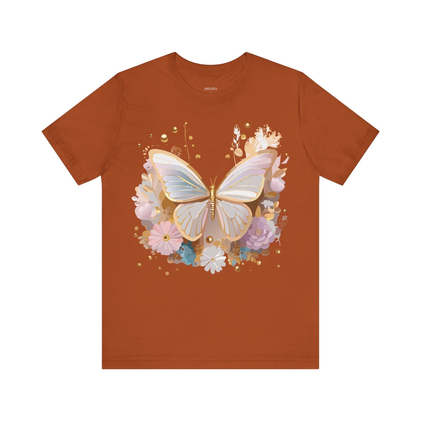 Unisex Graphic Tee With Adelpha Artwork Vintage Butterfly Inspired Art Design Tee