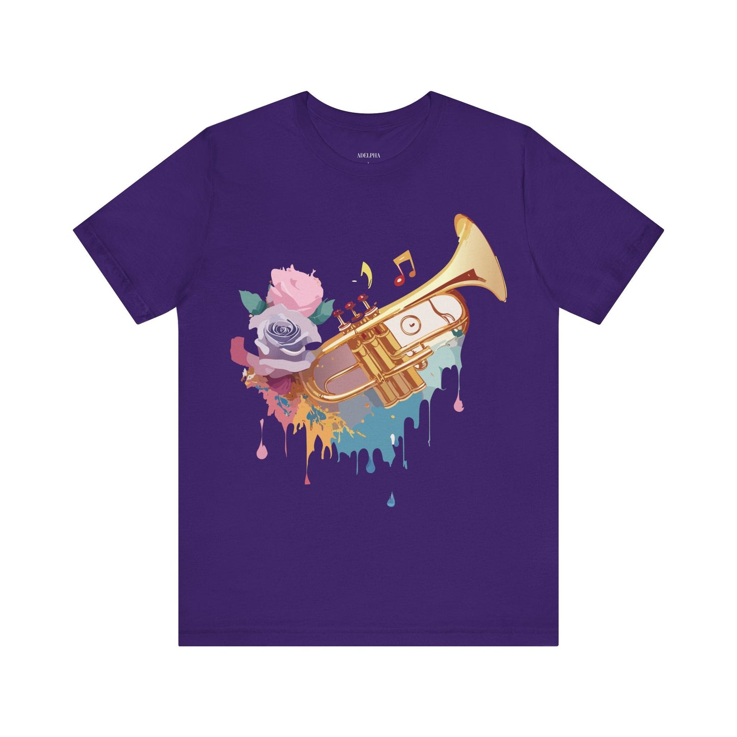 Music Graphic Unisex 100 Cotton Vintage Art with Musical Elements Tee 130