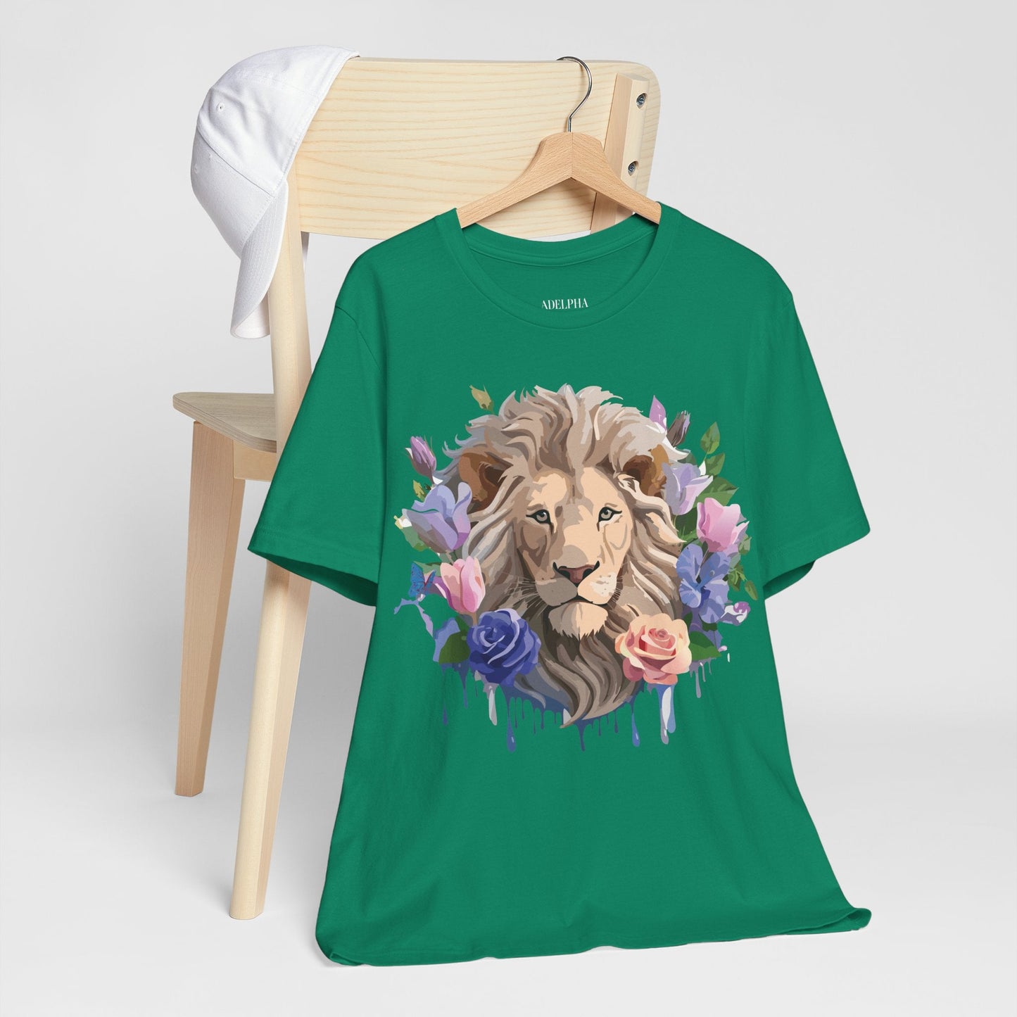 Lion Graphic Unisex 100 Cotton Vintage Animal Artwork Tee 4