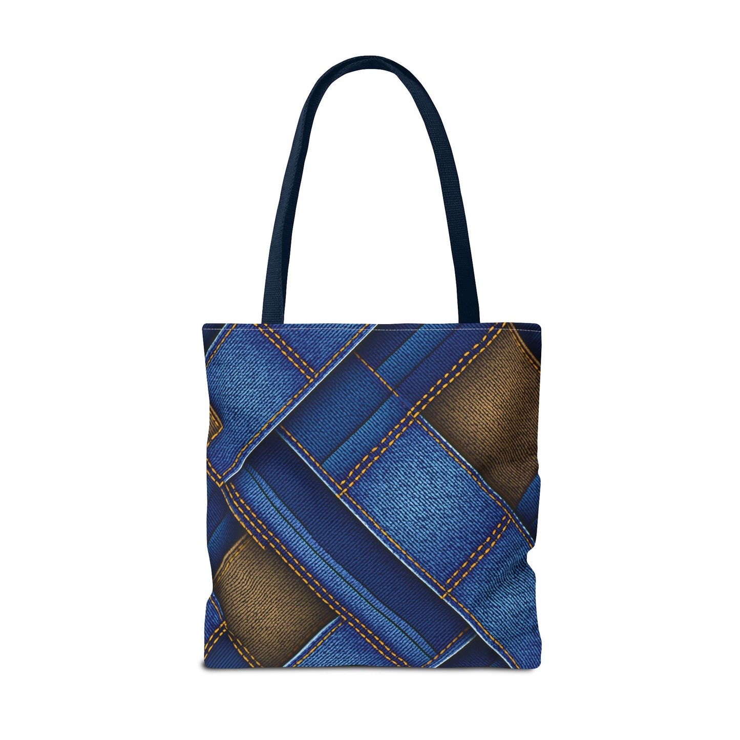 Denim Fabric Imitation Print Unisex Canvas Bag Poly Spun 3 Sizes Tote Bag 147