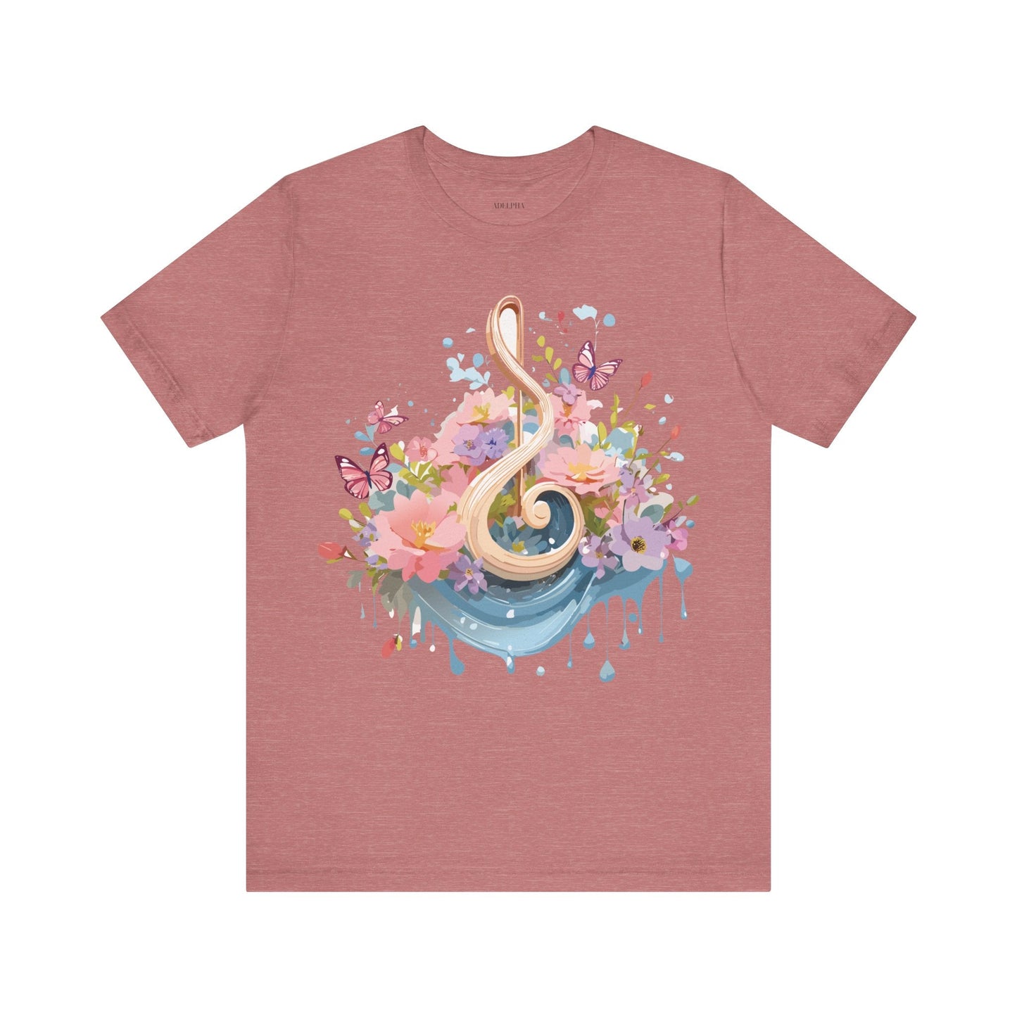 Music Graphic T Shirt Unisex Short Sleeve Adelpha Vintage Inspired Artwork Tee Premium Edition