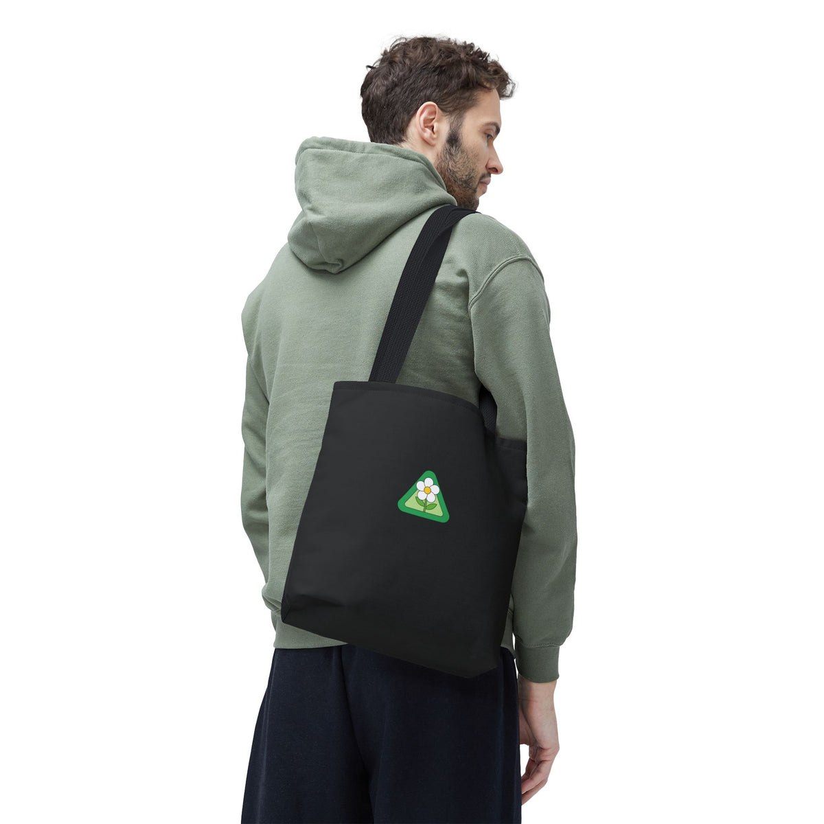 ECO BLACK COLOR CANVAS BAG HIGH-QUALITY 100% SPUN POLYESTER 3 SIZES BAG-E5