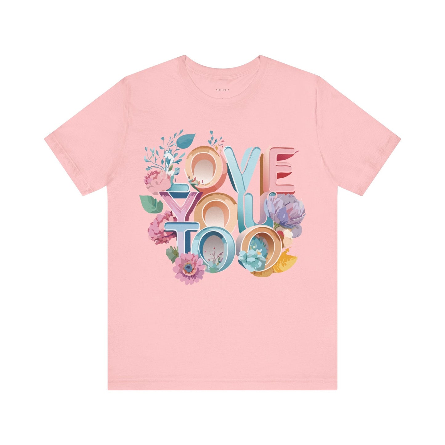 Valentine Day Graphic Unisex 100 Cotton Vintage Artwork with Love and Flower Design Tee 39