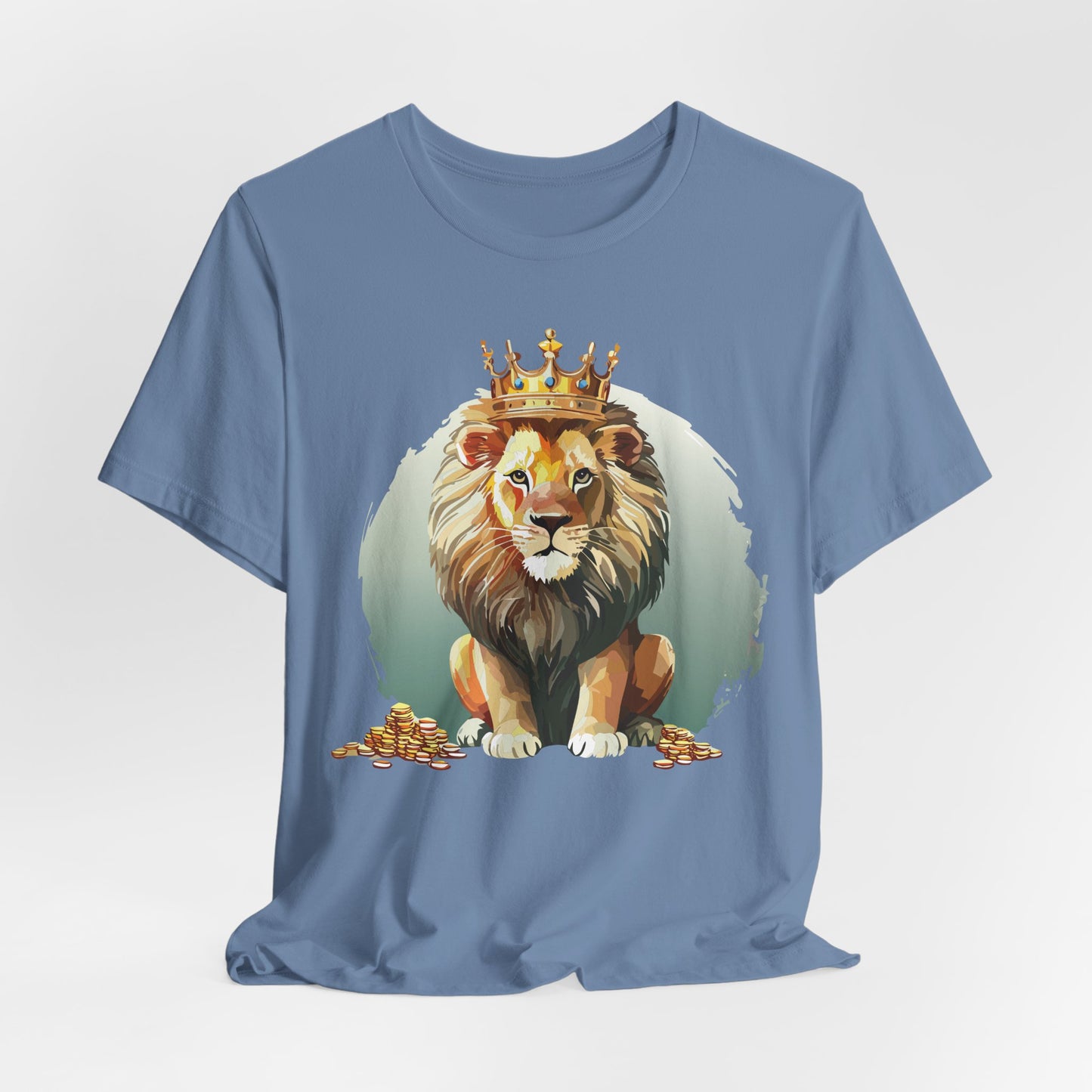 Regal Lion Short Sleeve Tee, Animal Shirt, Lion Tee, Unisex Top, Birthday Gift, Shirt with Animal design