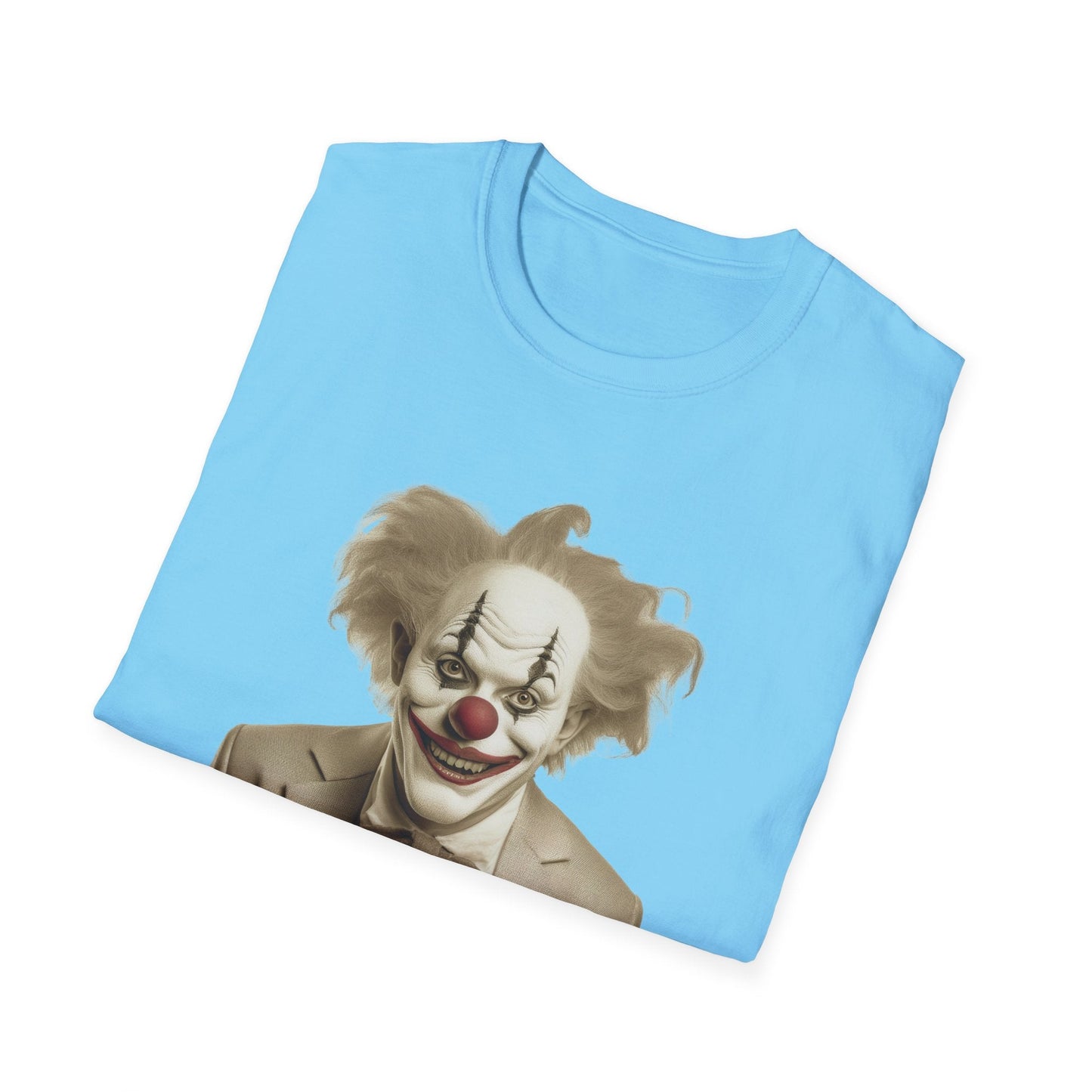 Unisex Clown Shirt Funny Man Circus Tee Softstyle 64000 Cotton Gildan Tee Lightweight Breathable