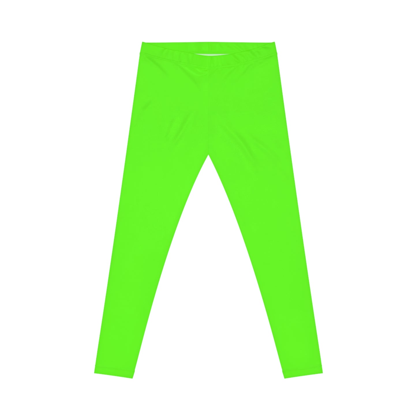 Neon Grass Color Women's Poly-Span Casual Leggings XS-2XL