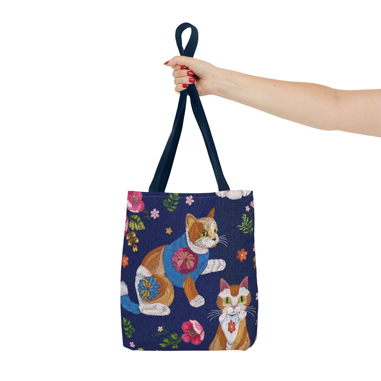 Denim Fabric Imitation Print Unisex Canvas Bag Poly Spun 3 Sizes Tote Bag 190-10