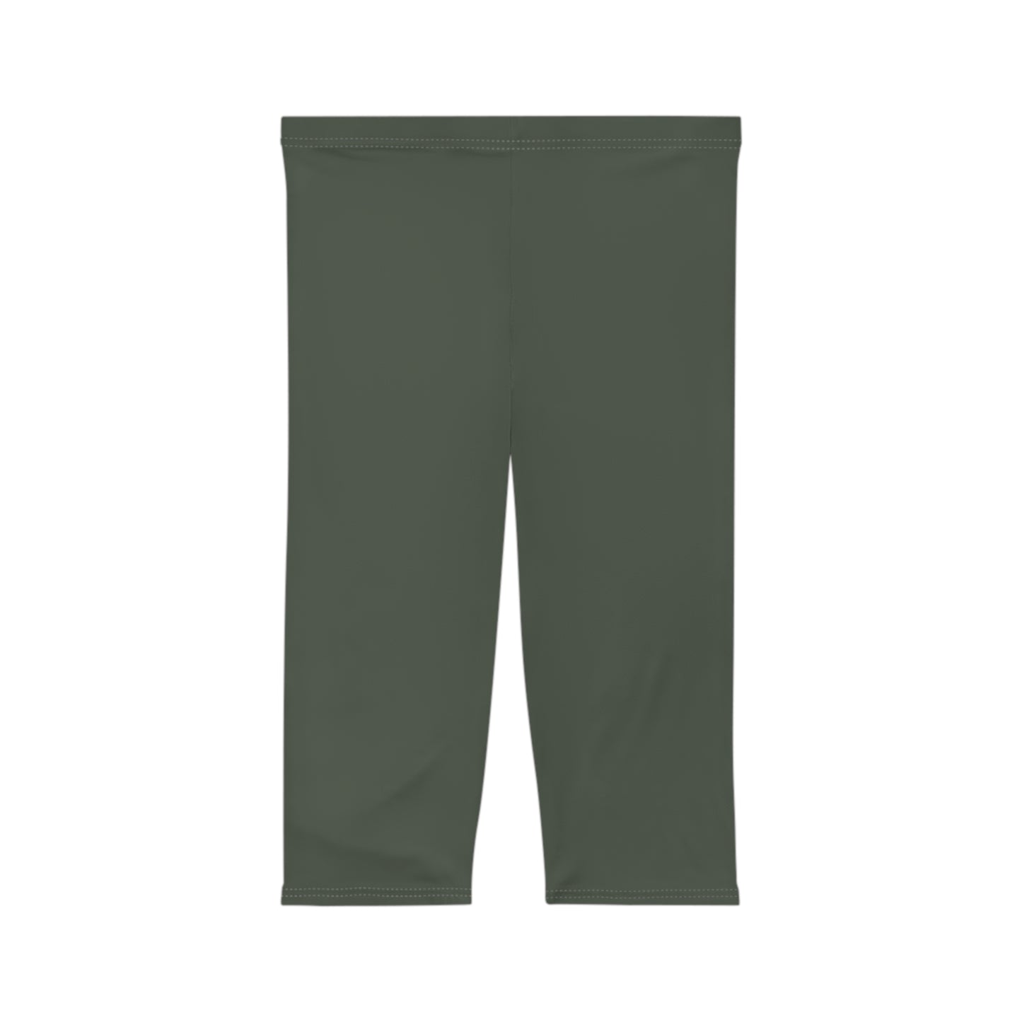 Ebony Color Women's Brushed Suede Poly Span Casual Capri Leggings XS-2XL