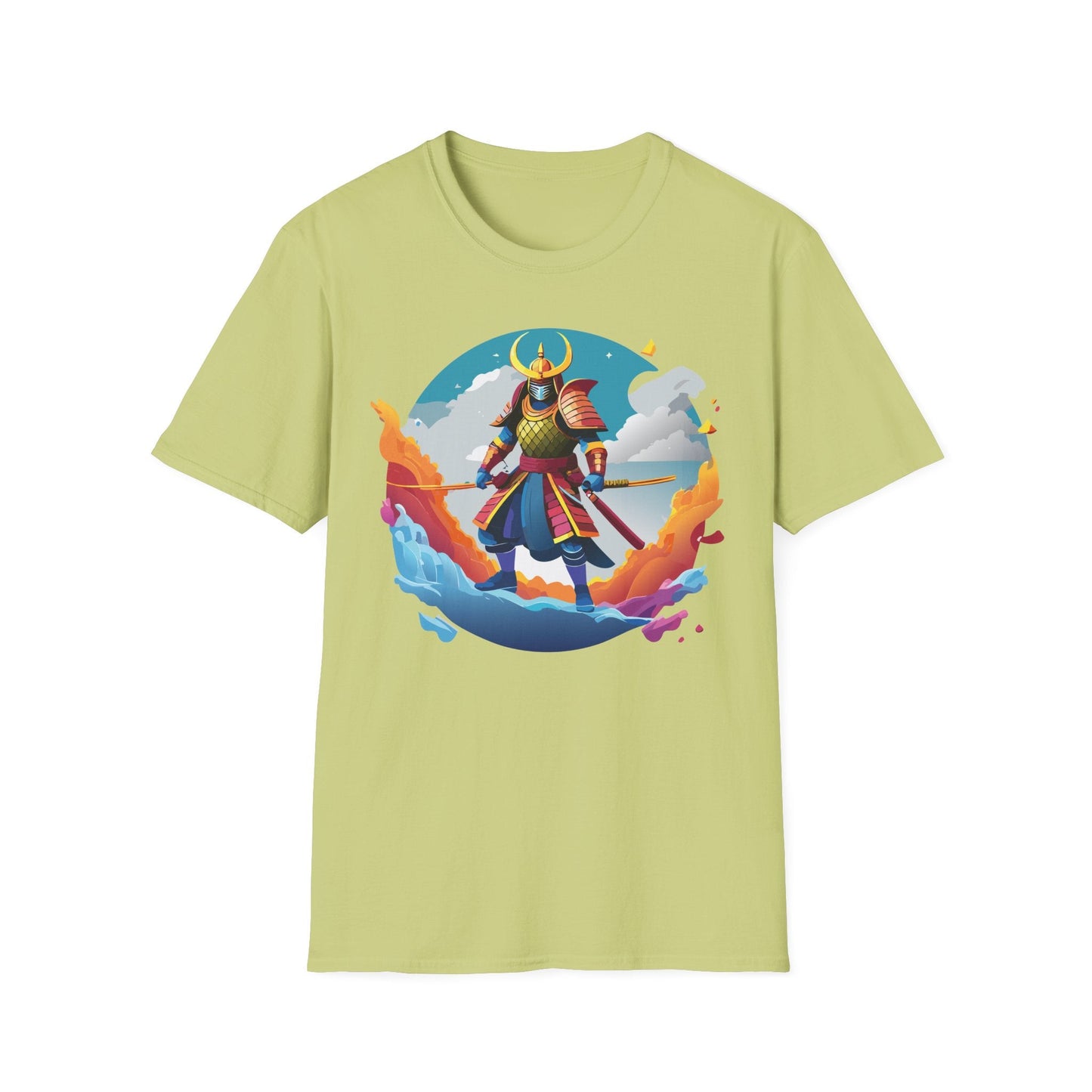 Samurai Shirt Unisex Gildan Softstyle 64000 Tee 100 Percent Ring Spun Cotton Lightweight