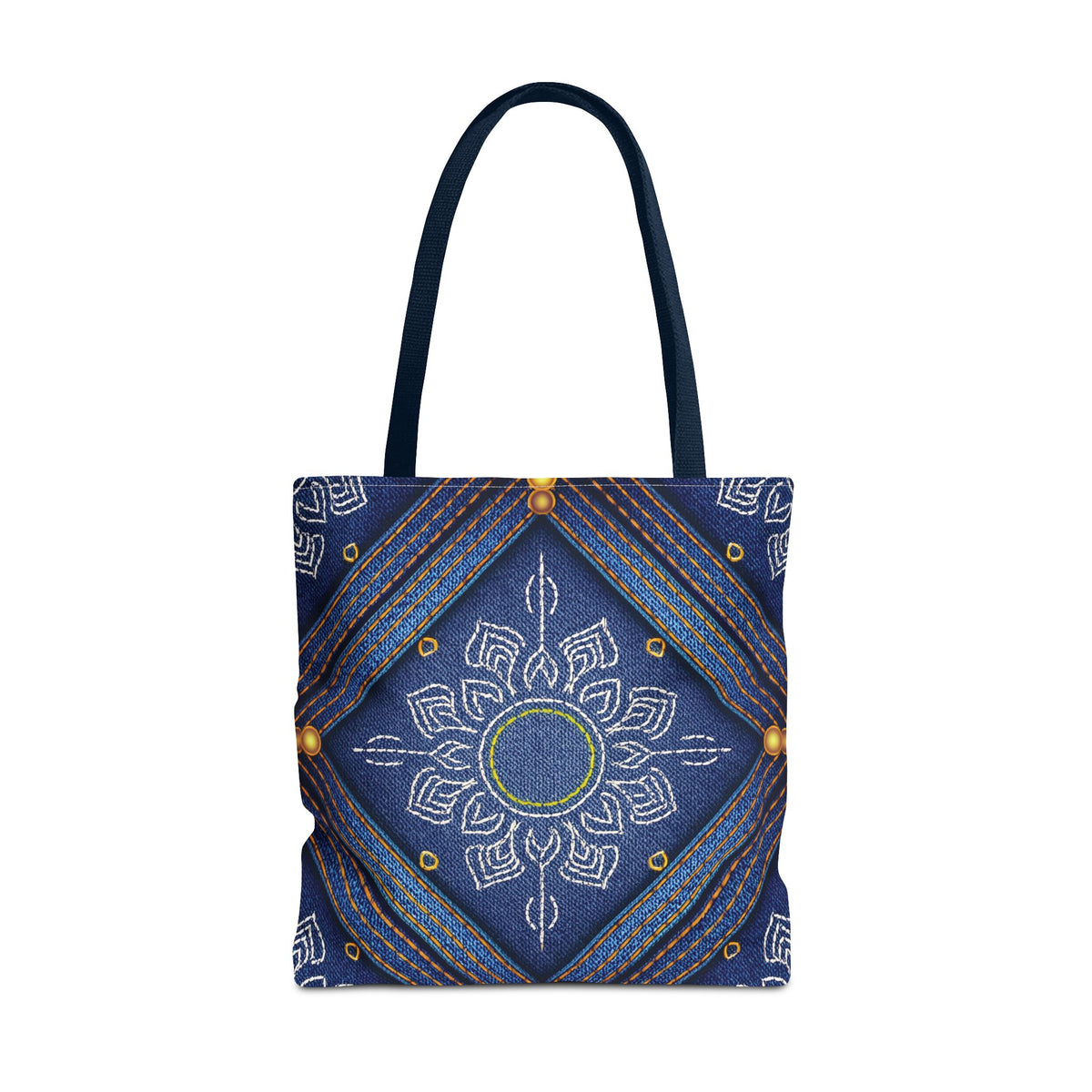 Diwali Graphic Denim Fabric Imitation Print Unisex Canvas Bag Poly Spun 3 Sizes Tote Bag 205-6