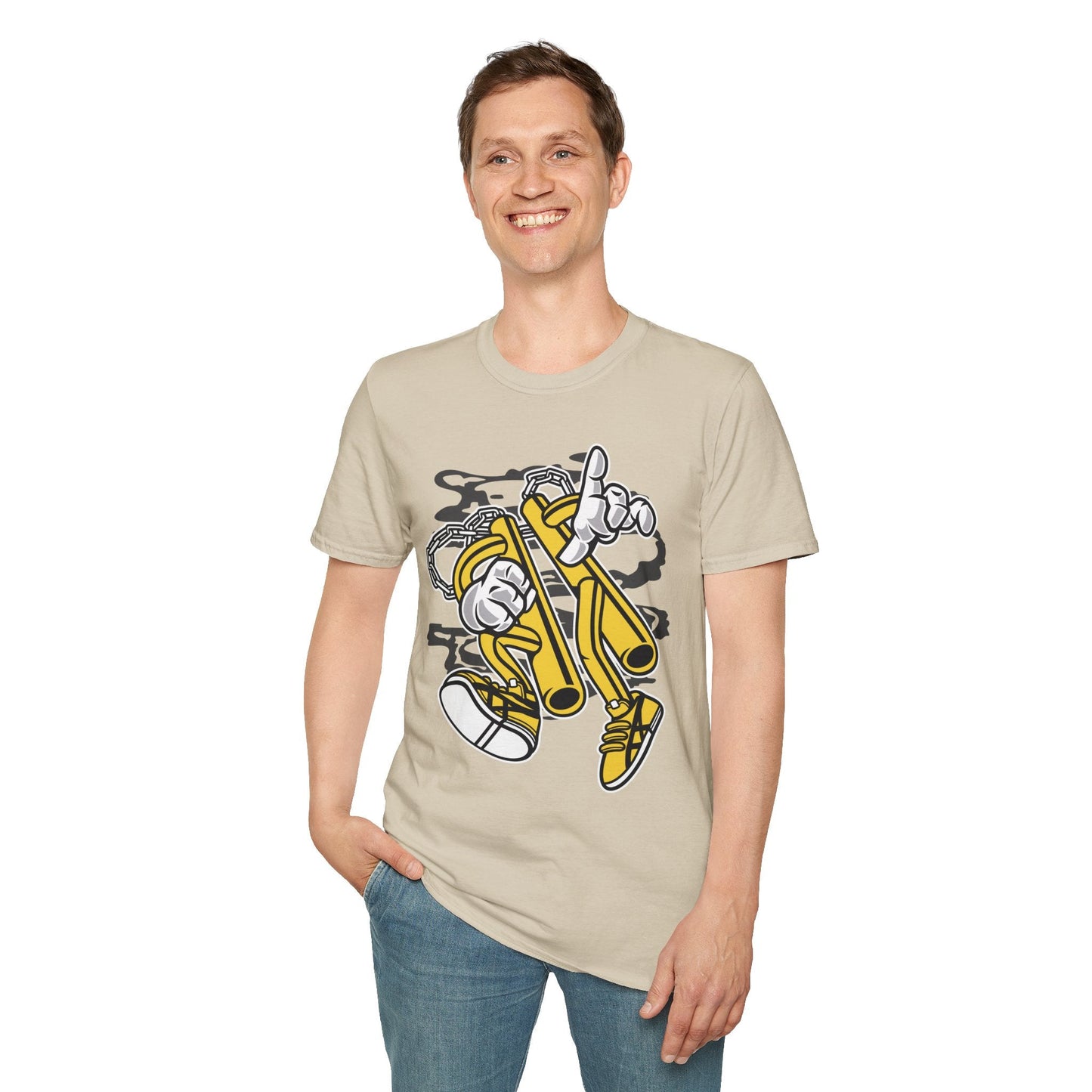 Cartoon T Shirt Animation T Shirt Funny Tee Unisex Softstyle 100 Percent Cotton 64000