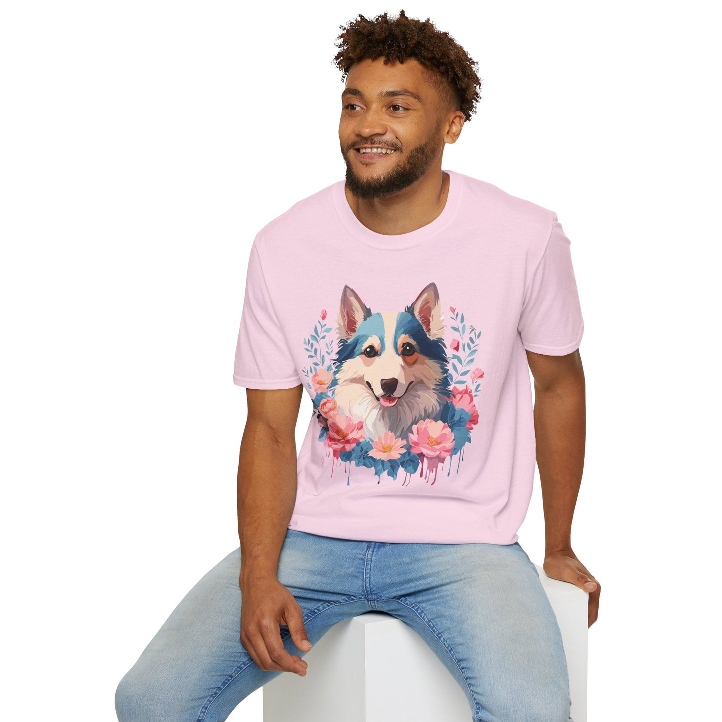 Dog Shirt Unisex Animal Tee Softstyle Cotton Lightweight Breathable