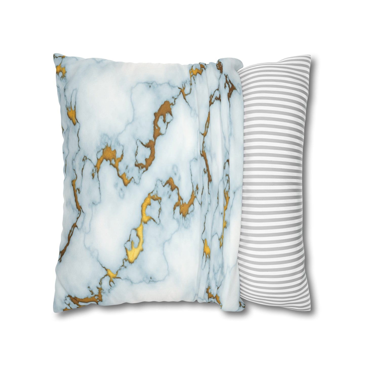 Faux Suede Pillowcase with Abstract print