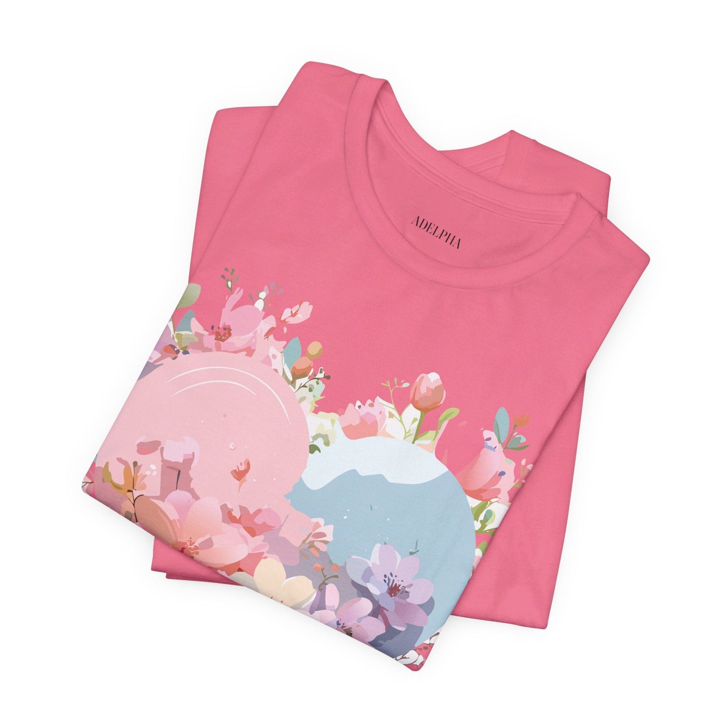Valentine Day Graphic Unisex 100 Cotton Vintage Artwork with Love and Flower Design Tee 31