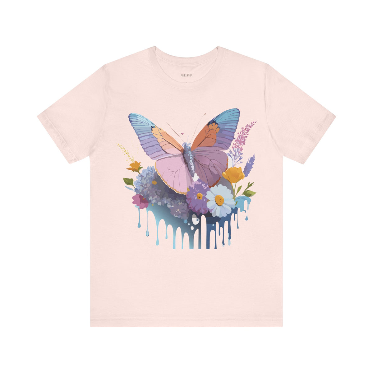 Butterfly Graphic Unisex Cotton Bella+Canvas Tee with Art Design n40