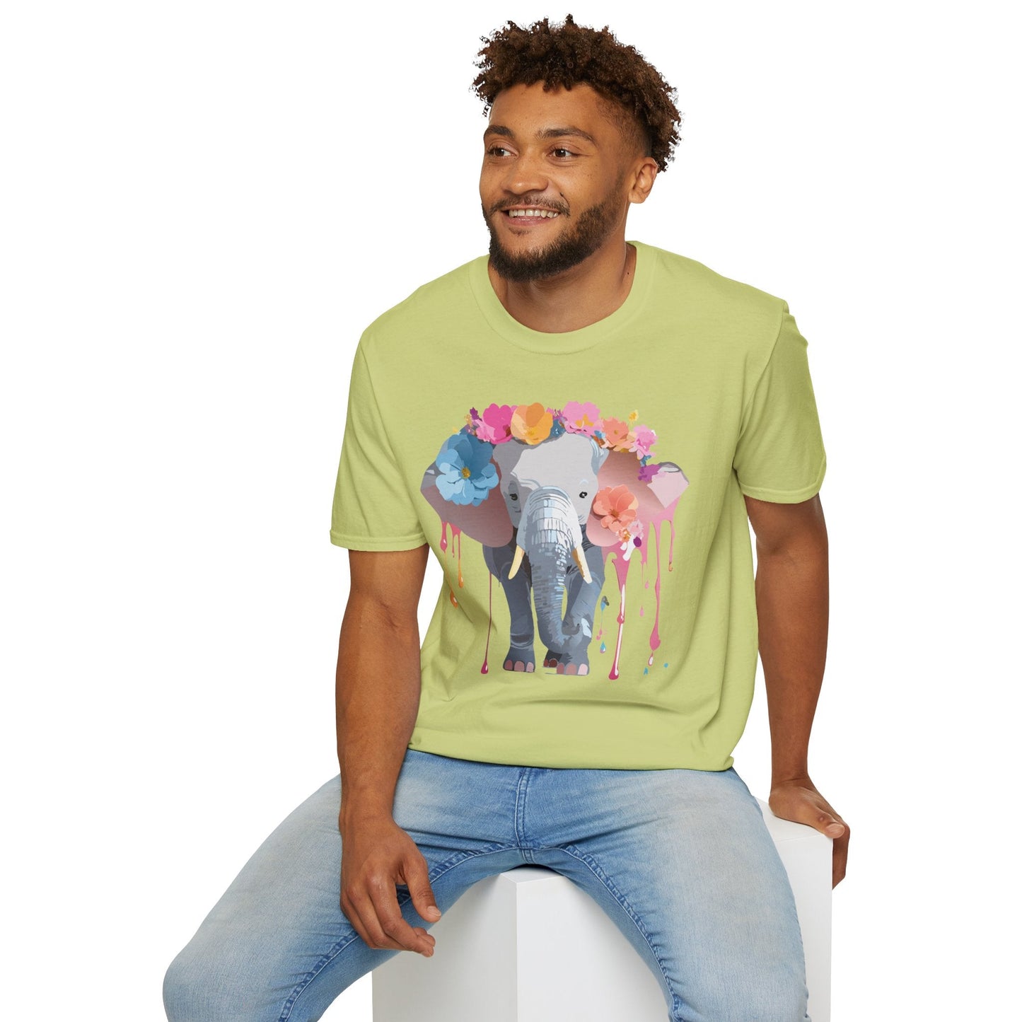Elephant T Shirt Unisex Softstyle Gildan 64000 Elephant On T Shirt Animation Animals Tee